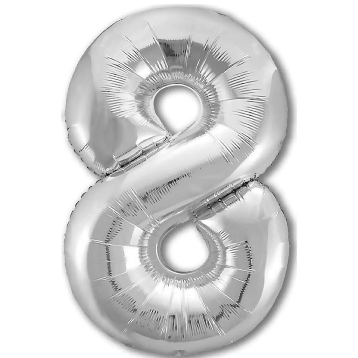 Jonami Palloncino Numero 8 Gigante Argento, 100 cm - immagine 1