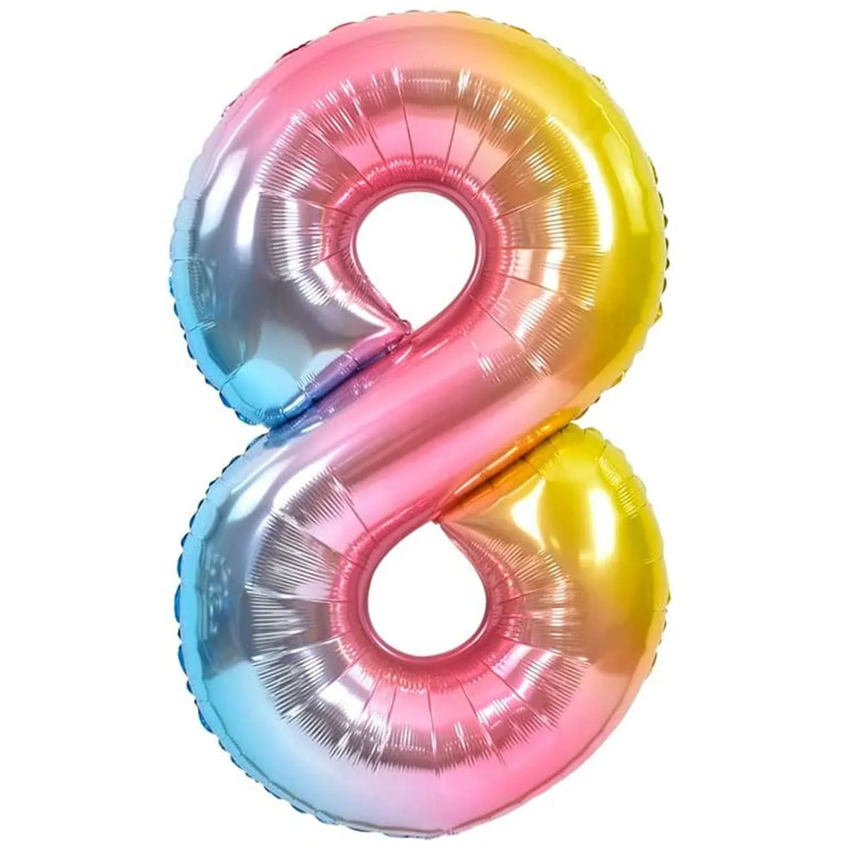 Jonami Palloncino Numero 8 Gigante Multicolore Pastello, 100 cm - immagine 1
