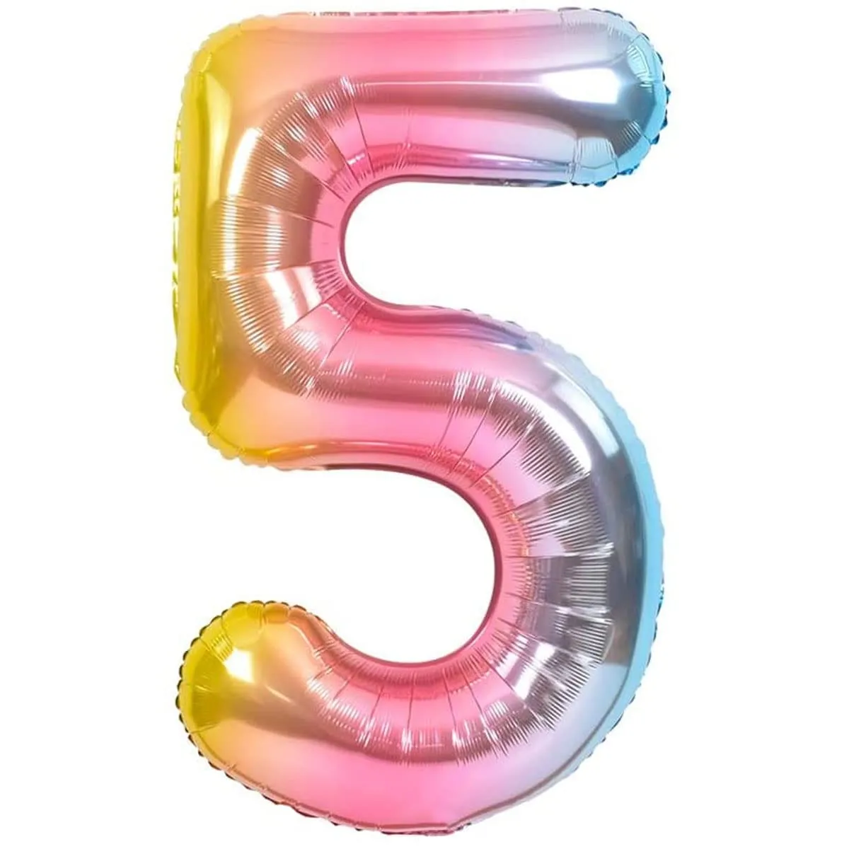 Jonami Palloncino Numero 5 Gigante Multicolore Pastello 100 cm - immagine 1
