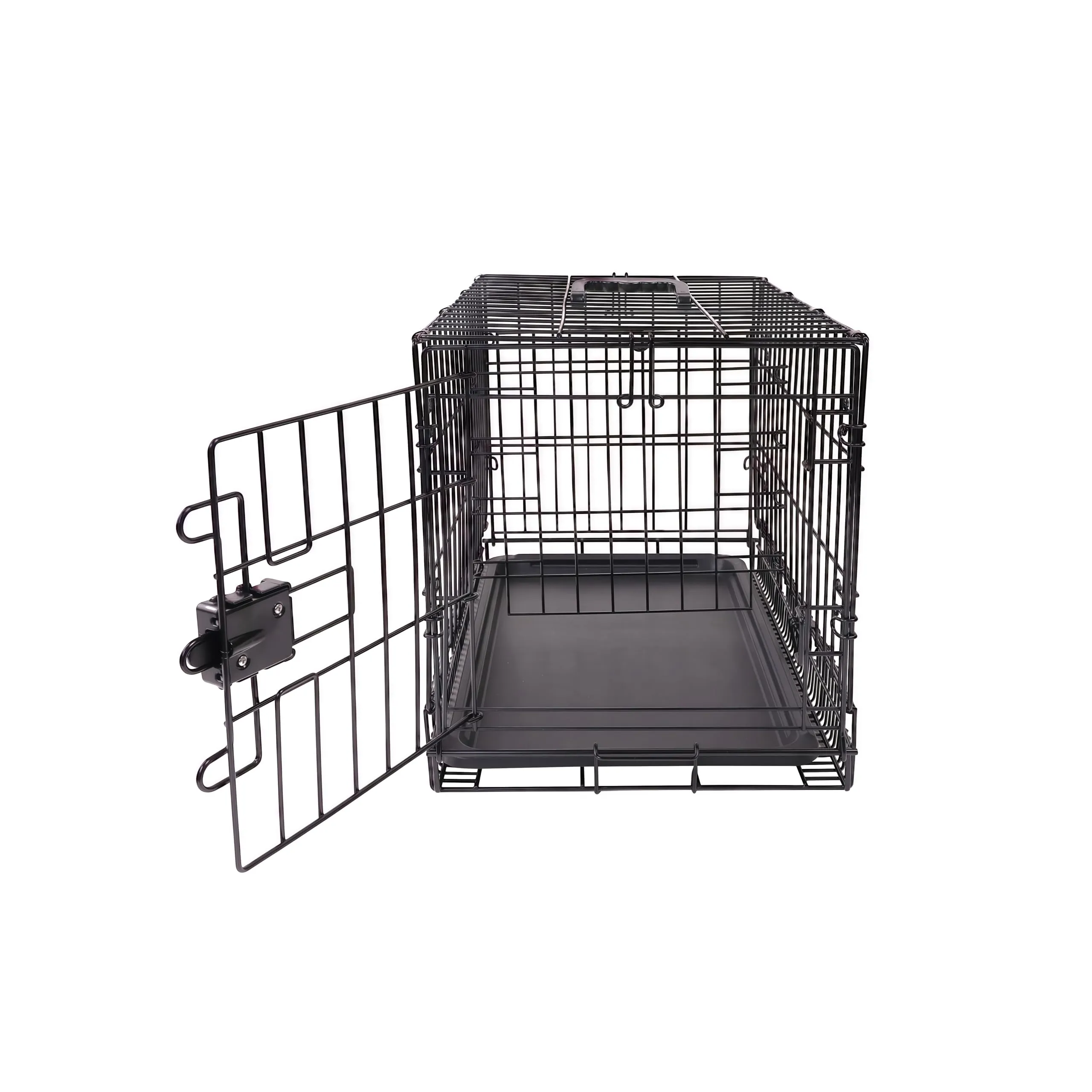 Amazon Basics Gabbia per cani in metallo pieghevole con vassoio rimovibile, Nero, 61 x 46 x 51 cm - immagine 4