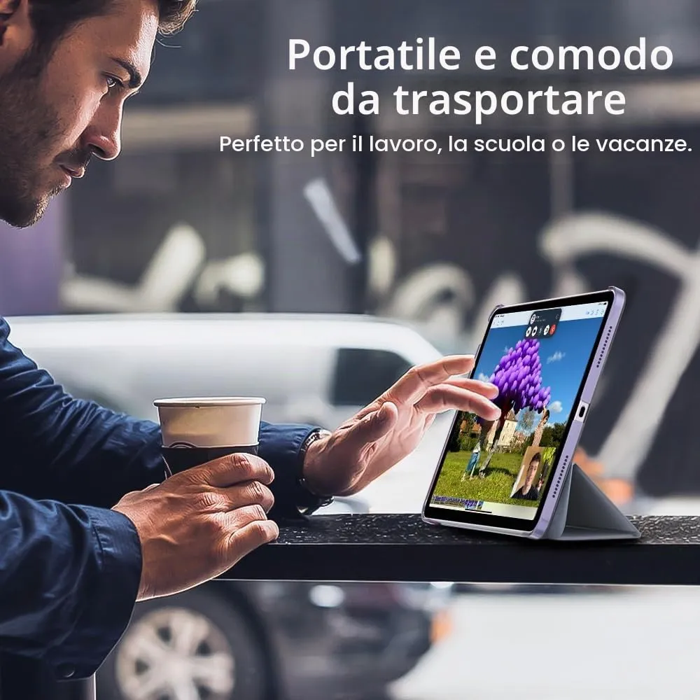 TiMOVO Cover per iPad Air 11" (M4/M3/M2) e iPad Air 5ª/4ª Gen 10.9", Grigio Viola - immagine 7