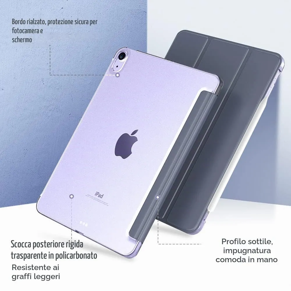 TiMOVO Cover per iPad Air 11" (M4/M3/M2) e iPad Air 5ª/4ª Gen 10.9", Grigio Viola - immagine 9