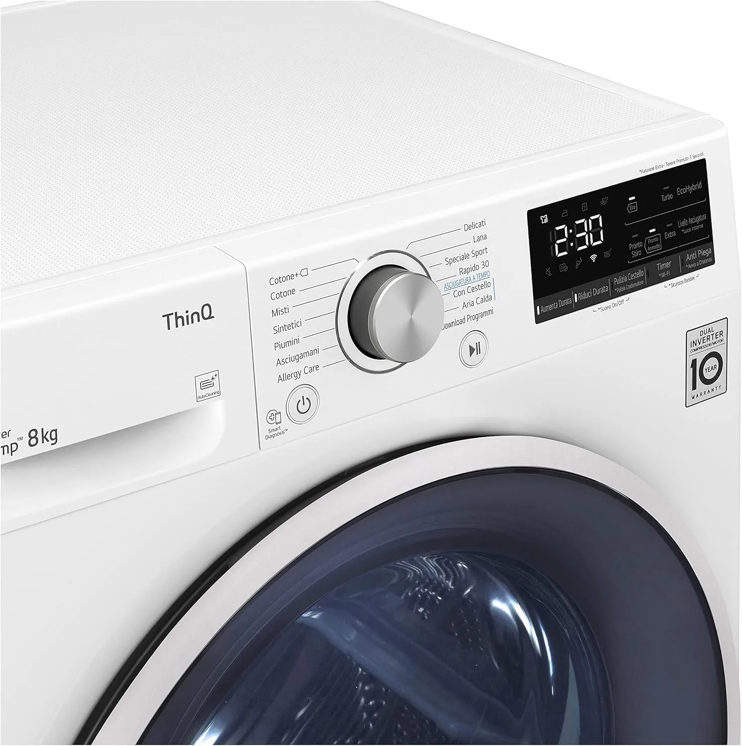 LG RH80V9AVHN Asciugatrice Pompa di Calore 8 kg Classe C Bianco - immagine 11