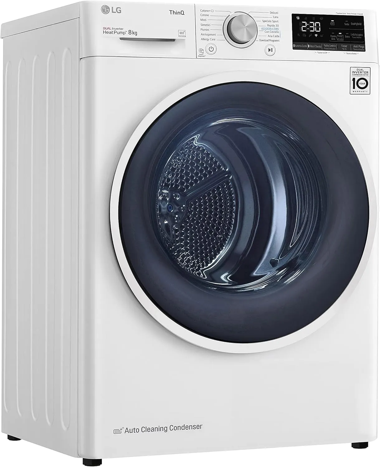 LG RH80V9AVHN Asciugatrice Pompa di Calore 8 kg Classe C Bianco - immagine 13