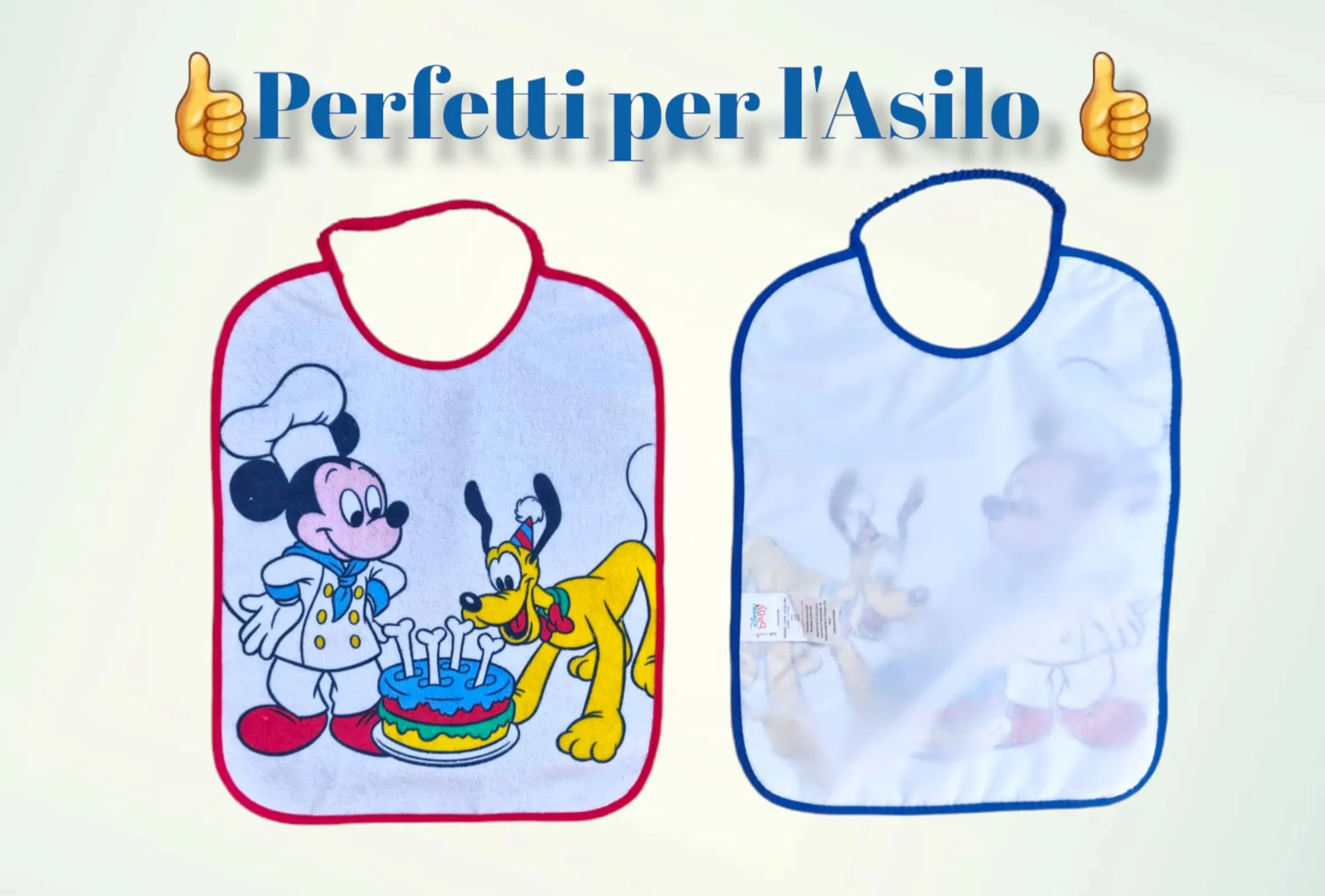 Ellepi Bavaglini Disney Topolino Grande in Cotone Impermeabile - immagine 3