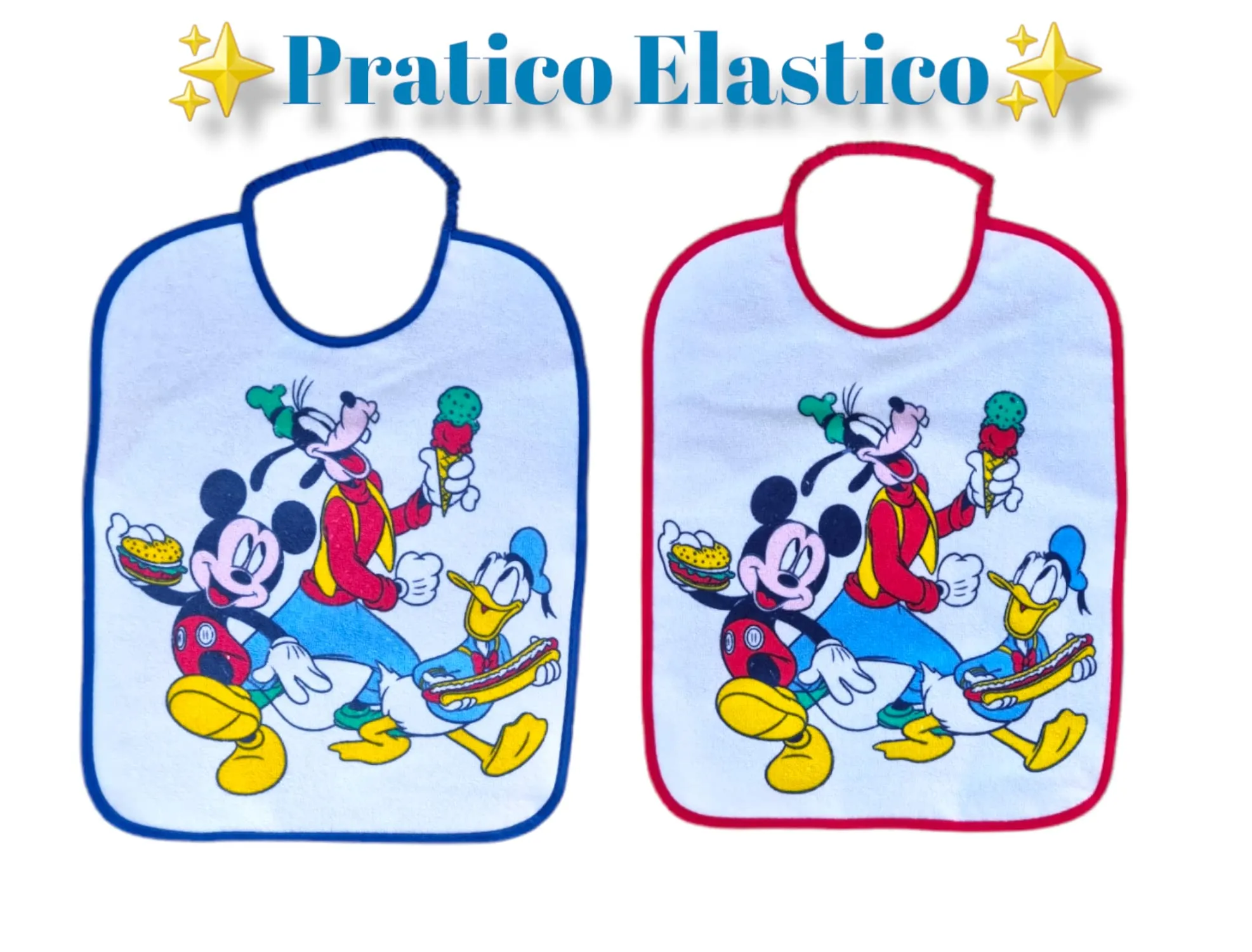 Ellepi Bavaglini Disney Topolino Grande in Cotone Impermeabile - immagine 4