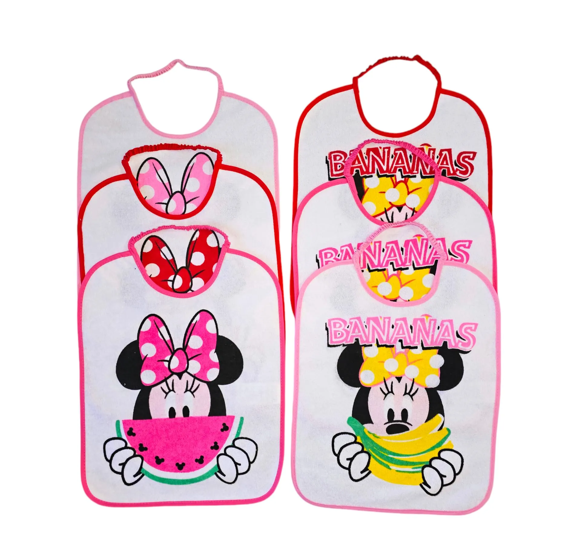 Ellepi Bavaglini Disney Minnie Grande, Cotone Impermeabili con Elastico - immagine 1