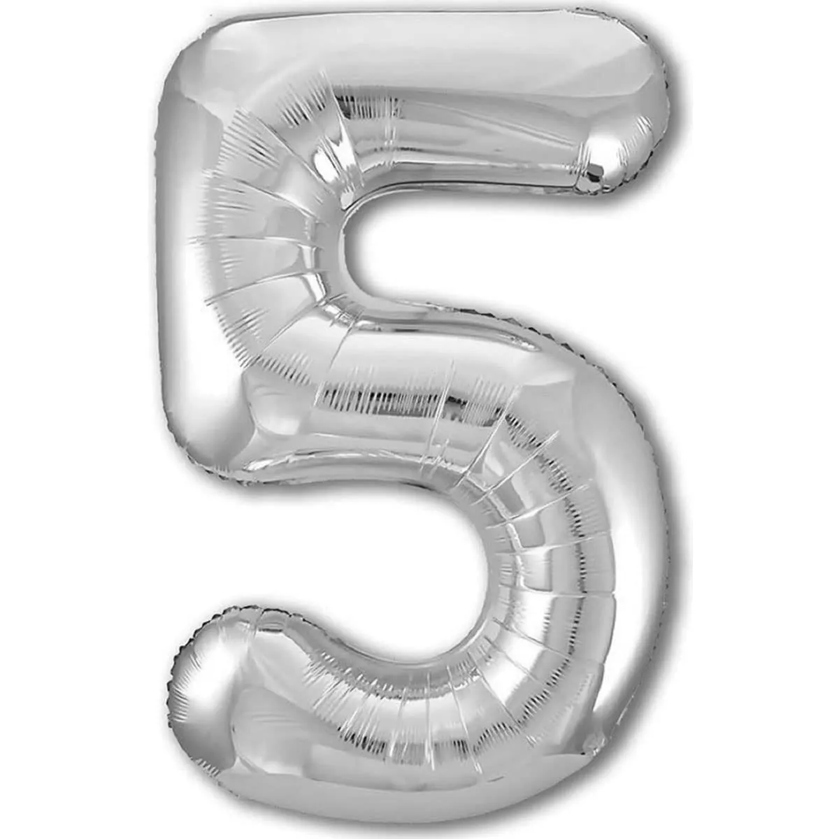 Jonami Palloncino Numero 5 Gigante Argento, 100 cm - immagine 1