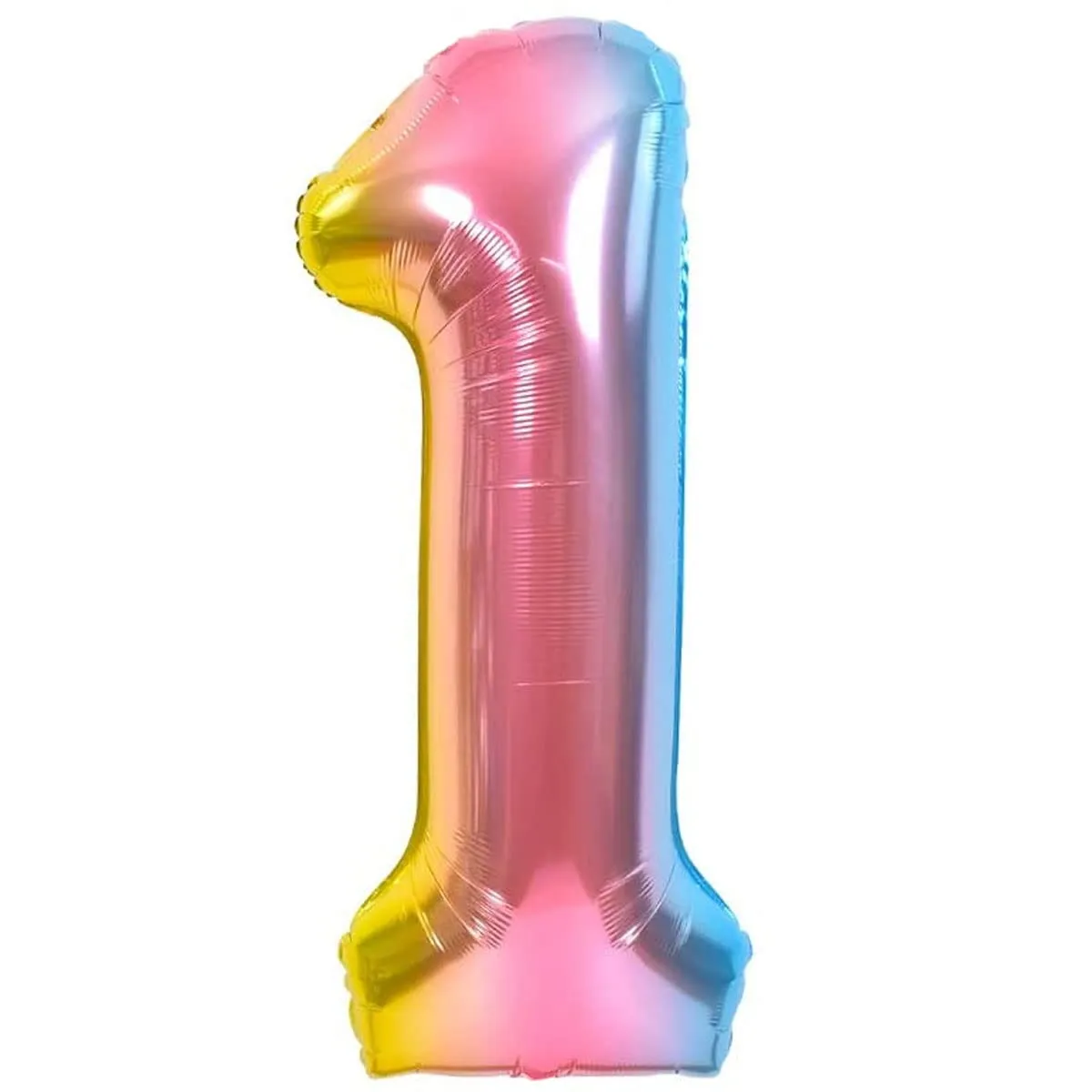 Jonami Palloncino Numero 1 Gigante Multicolore Pastello, 100 cm - immagine 1