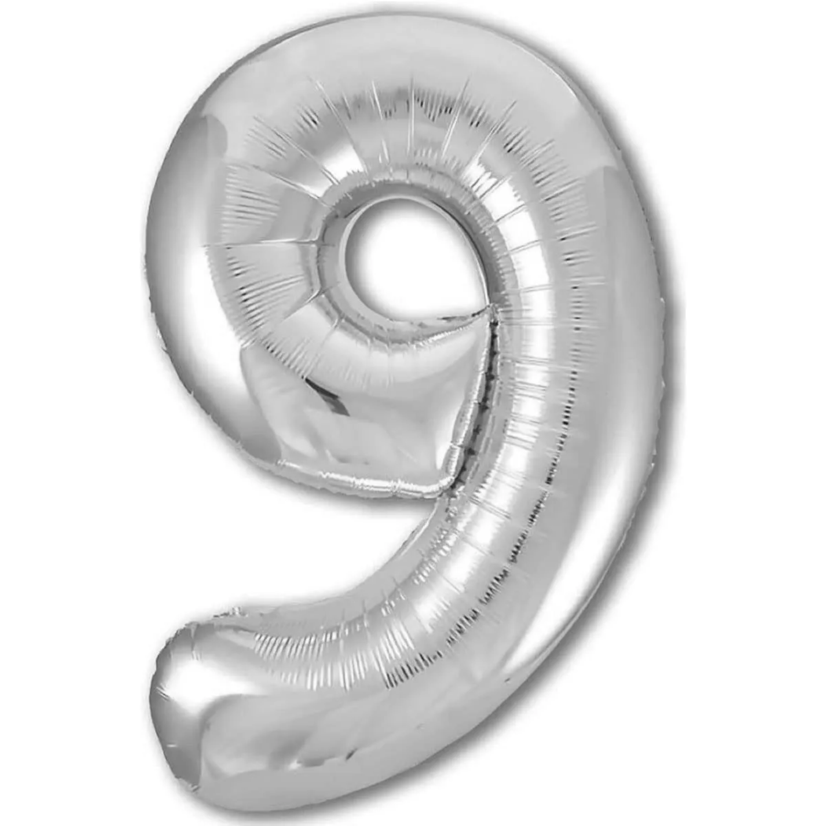 Jonami Palloncino Numero 9 Gigante Argento, 100 cm - immagine 1