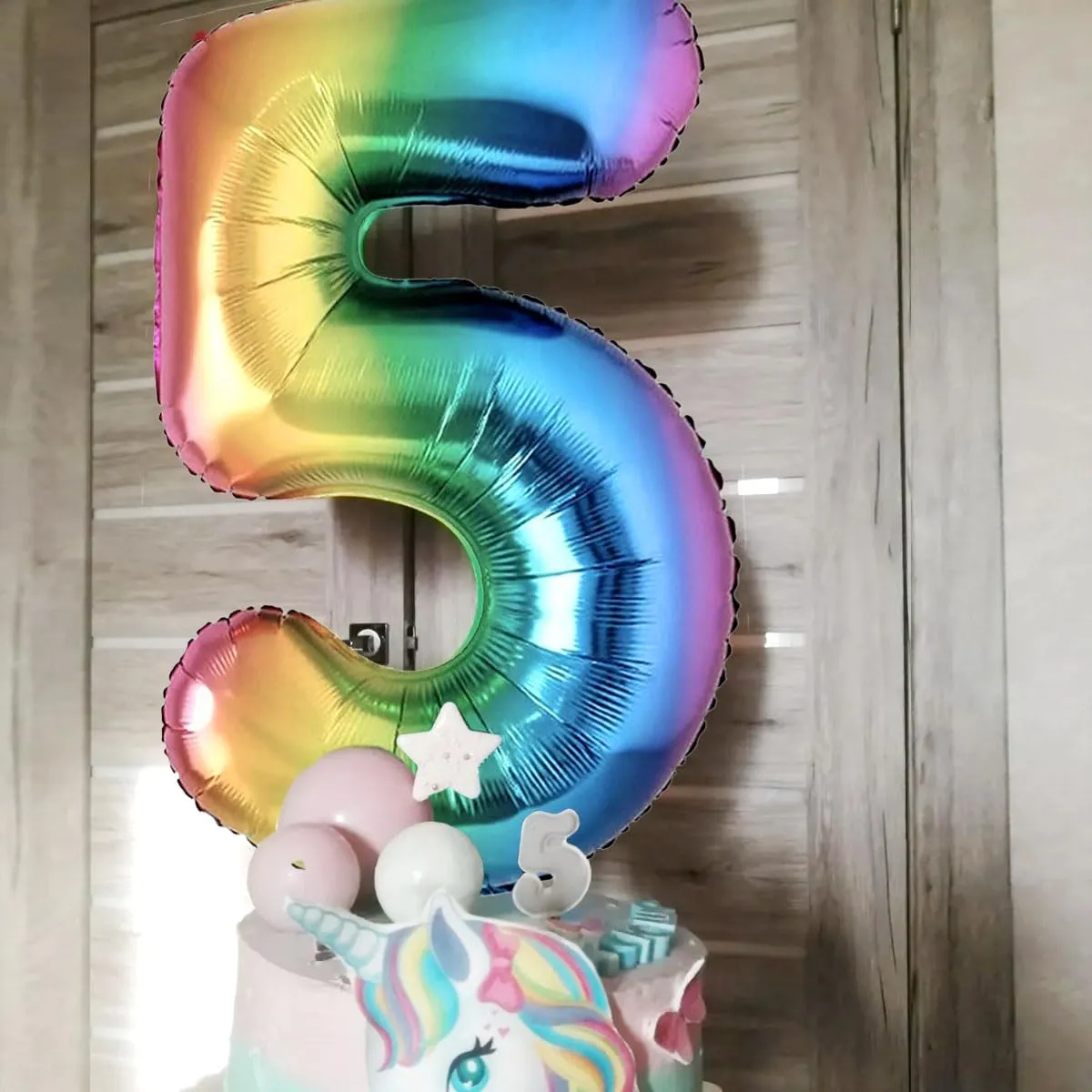 Jonami Palloncino Numero 8 Gigante Multicolore Metallizzato, 100 cm - immagine 5