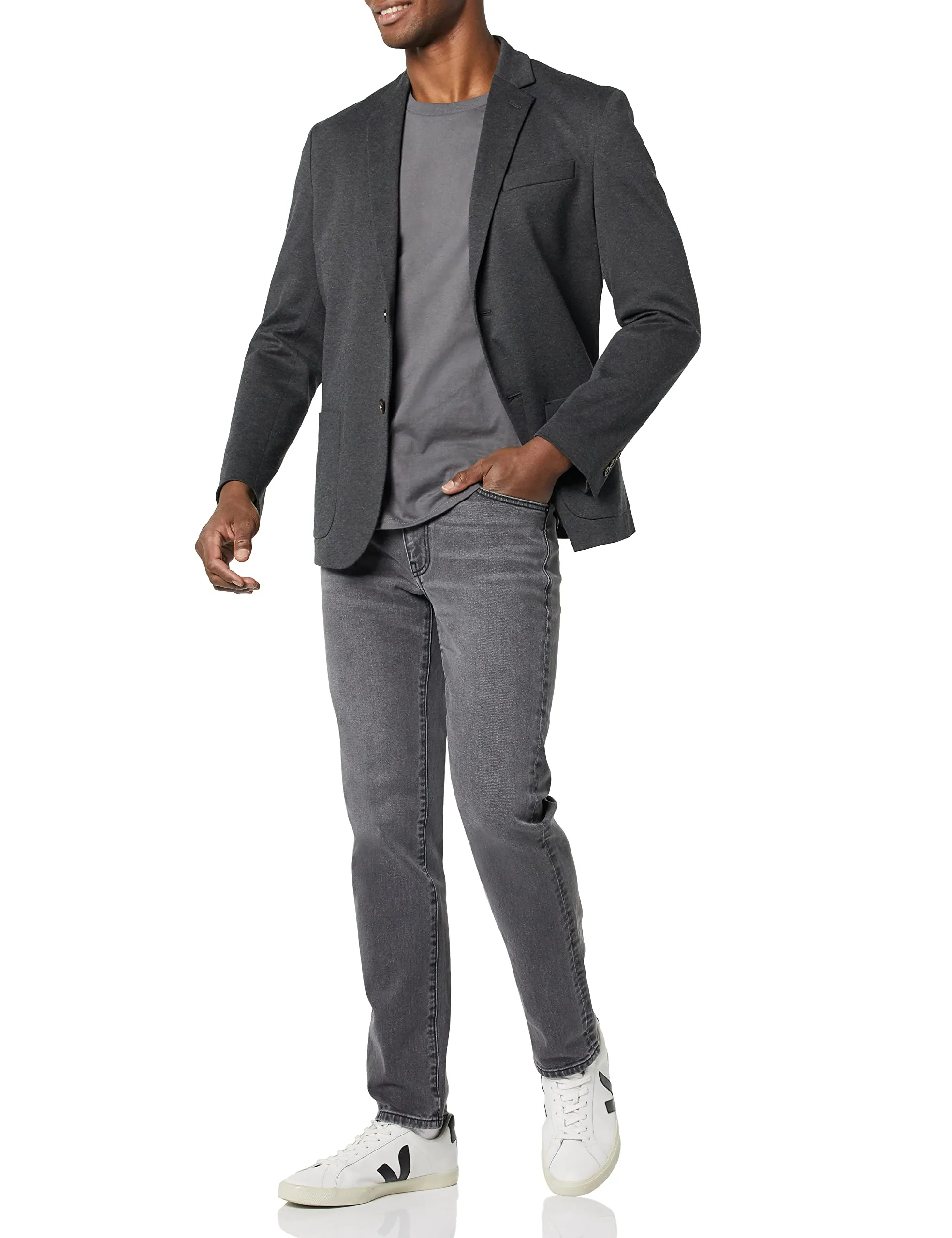 Amazon Essentials Jeans Slim Fit Uomo, Grigio Slavato, 29W / 34L - immagine 4