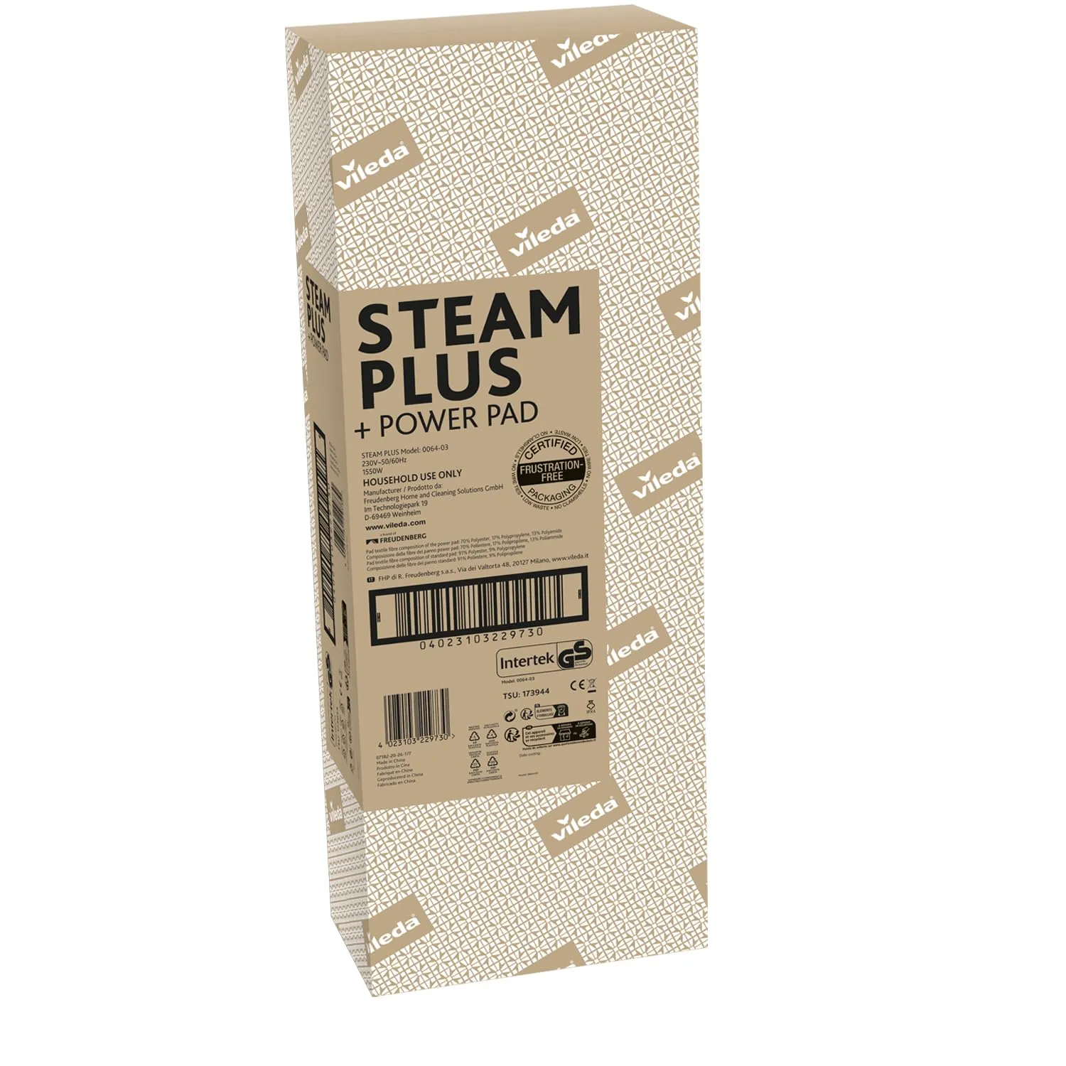 Vileda Steam Plus con Power Pad Lavapavimenti a Vapore - immagine 8