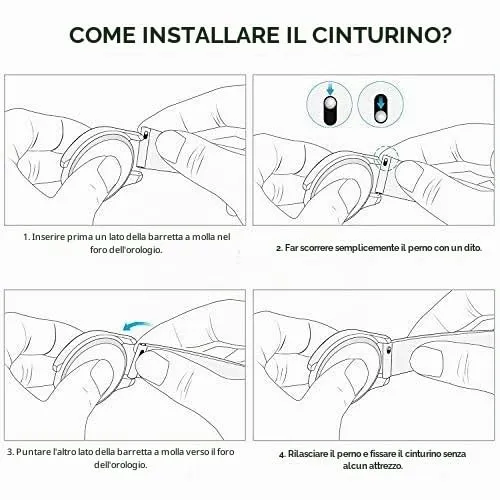 Fullmosa Cinturino Orologio 20mm in Vera Pelle a Sgancio Rapido - immagine 3