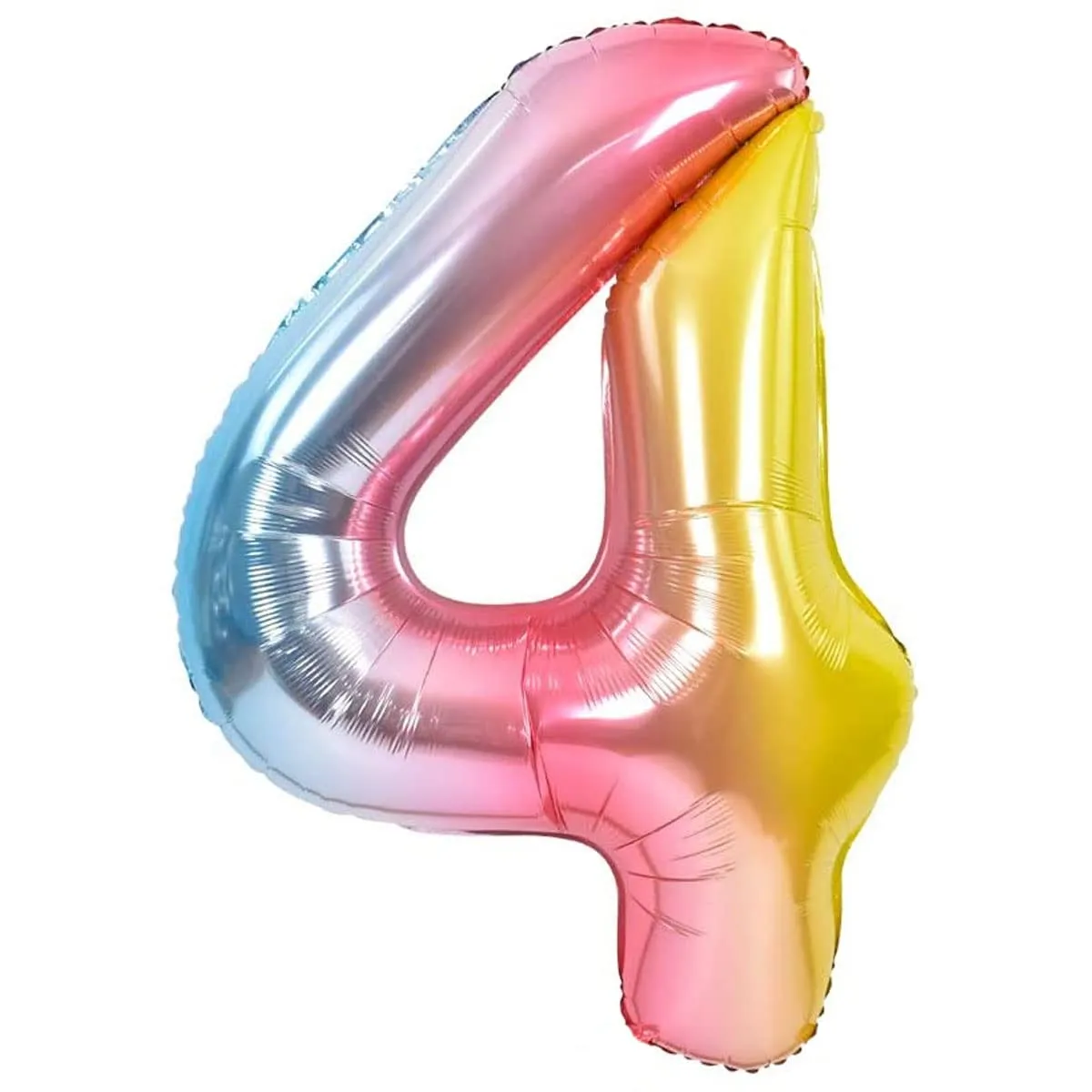 Jonami Palloncino Numero 4 Gigante Multicolore Pastello, 100 cm - immagine 1