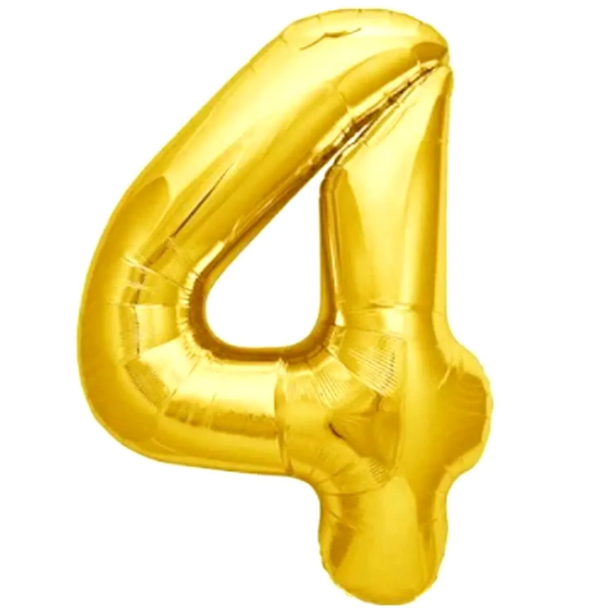 Jonami Palloncino Numero 4 Gigante Oro, 100 cm - immagine 1