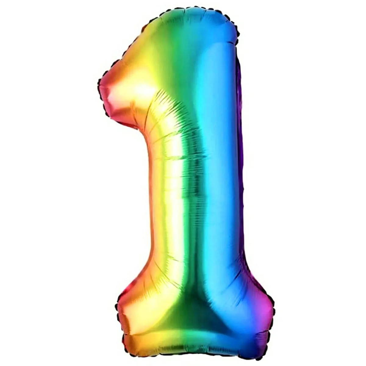 Jonami Palloncino Numero 1 Gigante Multicolore Metallizzato, 100 cm - immagine 1