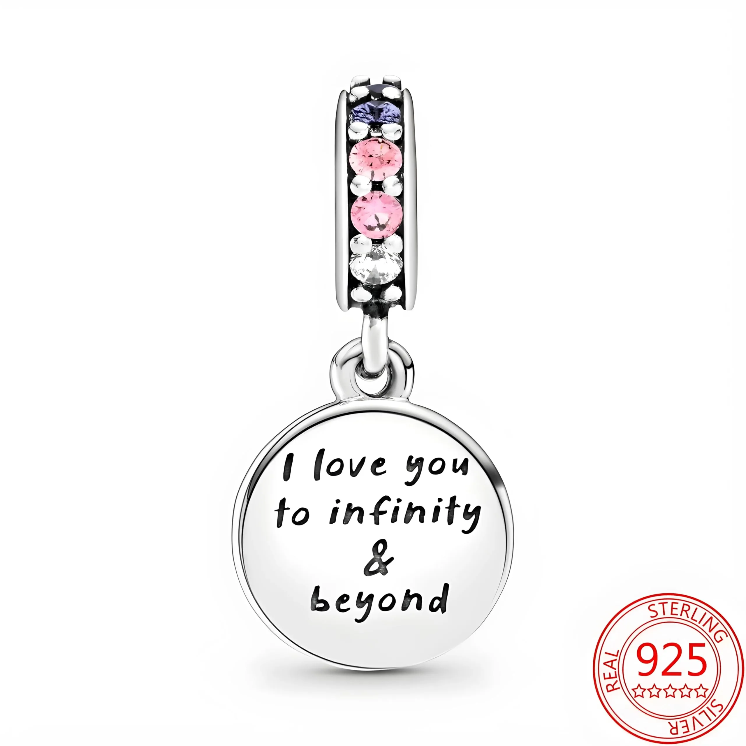 JCaleydo G 43 Charm in Argento Sterling 925 Compatibile con Bracciale Pandora - immagine 2