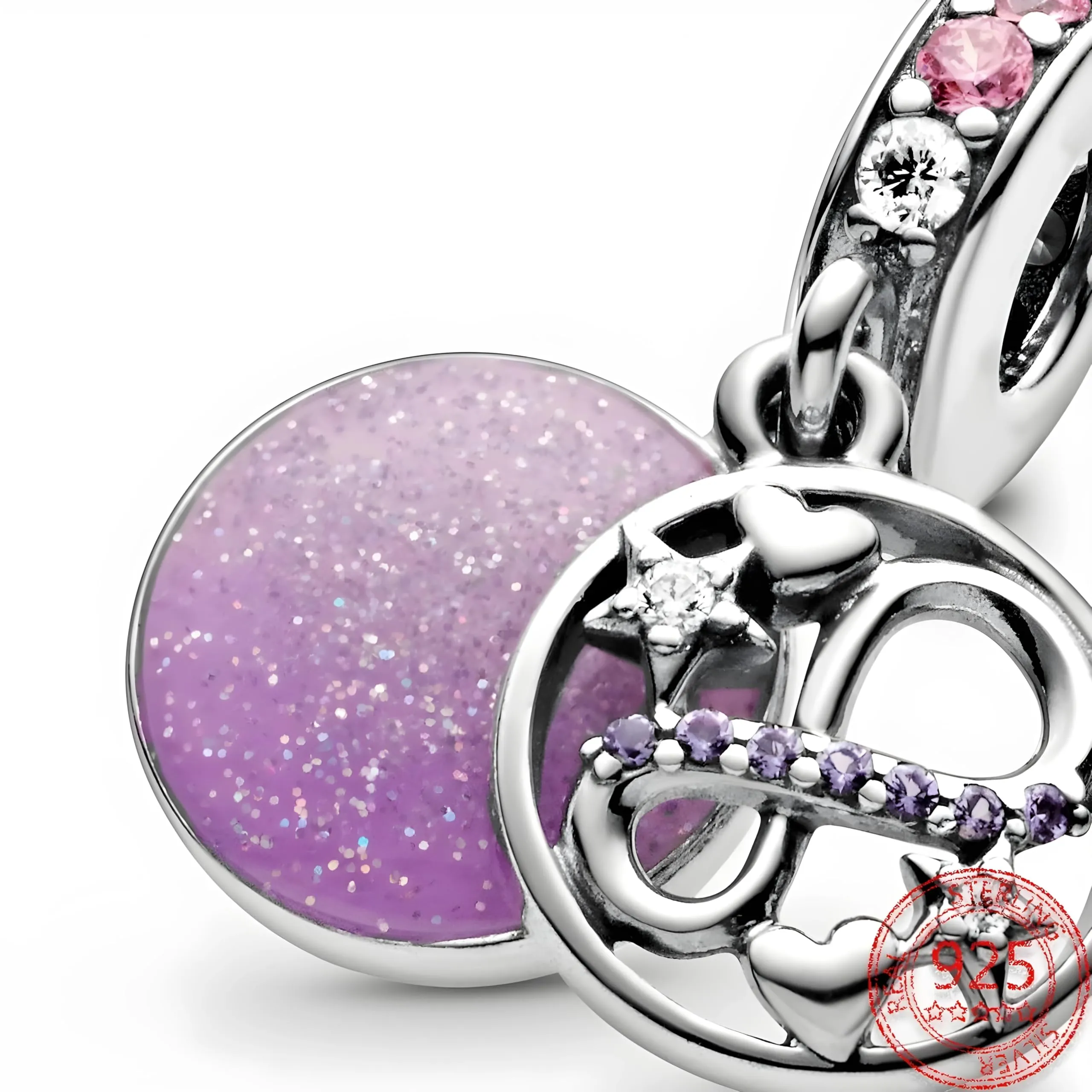 JCaleydo G 43 Charm in Argento Sterling 925 Compatibile con Bracciale Pandora - immagine 3