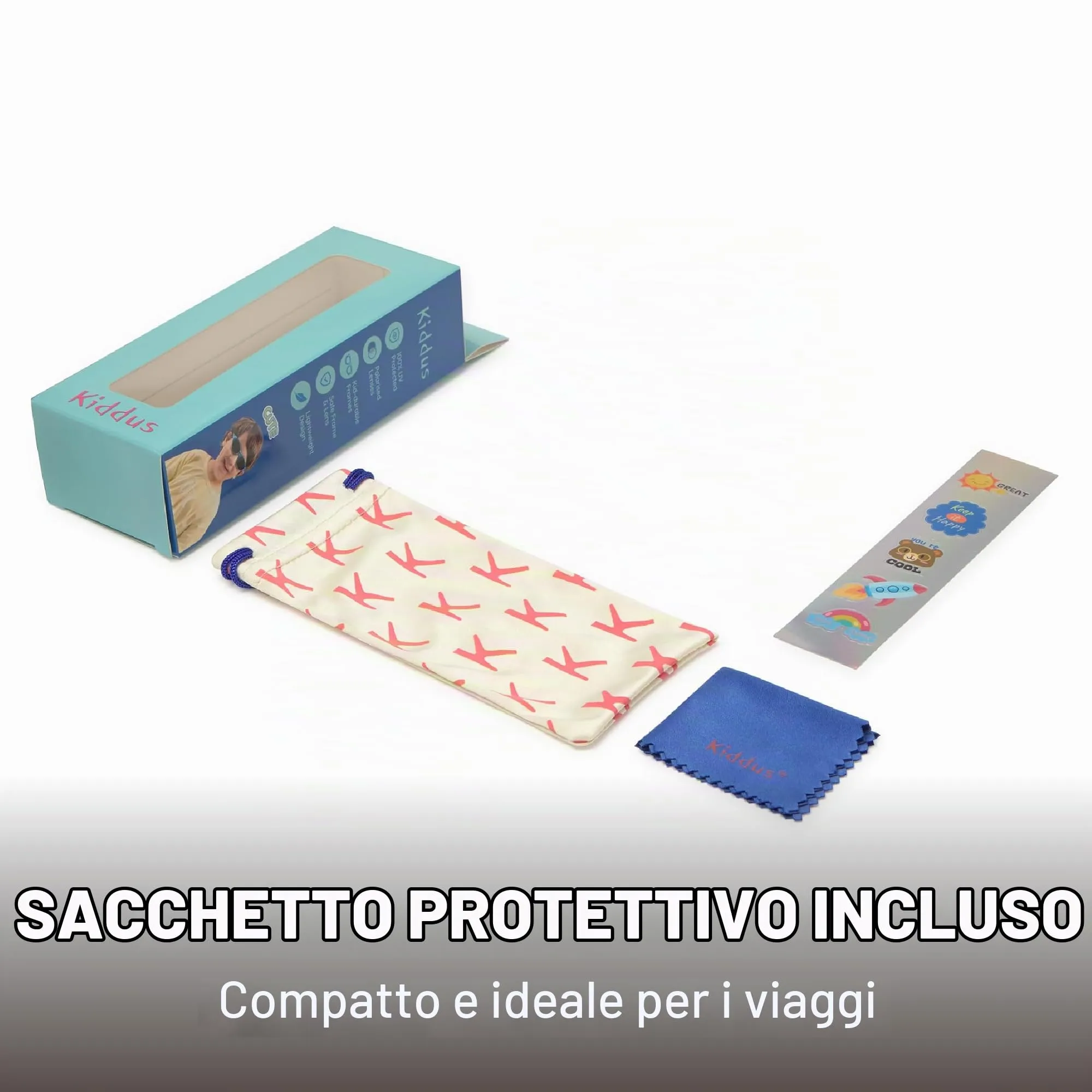 Kiddus Occhiali da Sole Polarizzati per Bambino e Bambina 4-7 Anni, UV400 CAT3 - immagine 9
