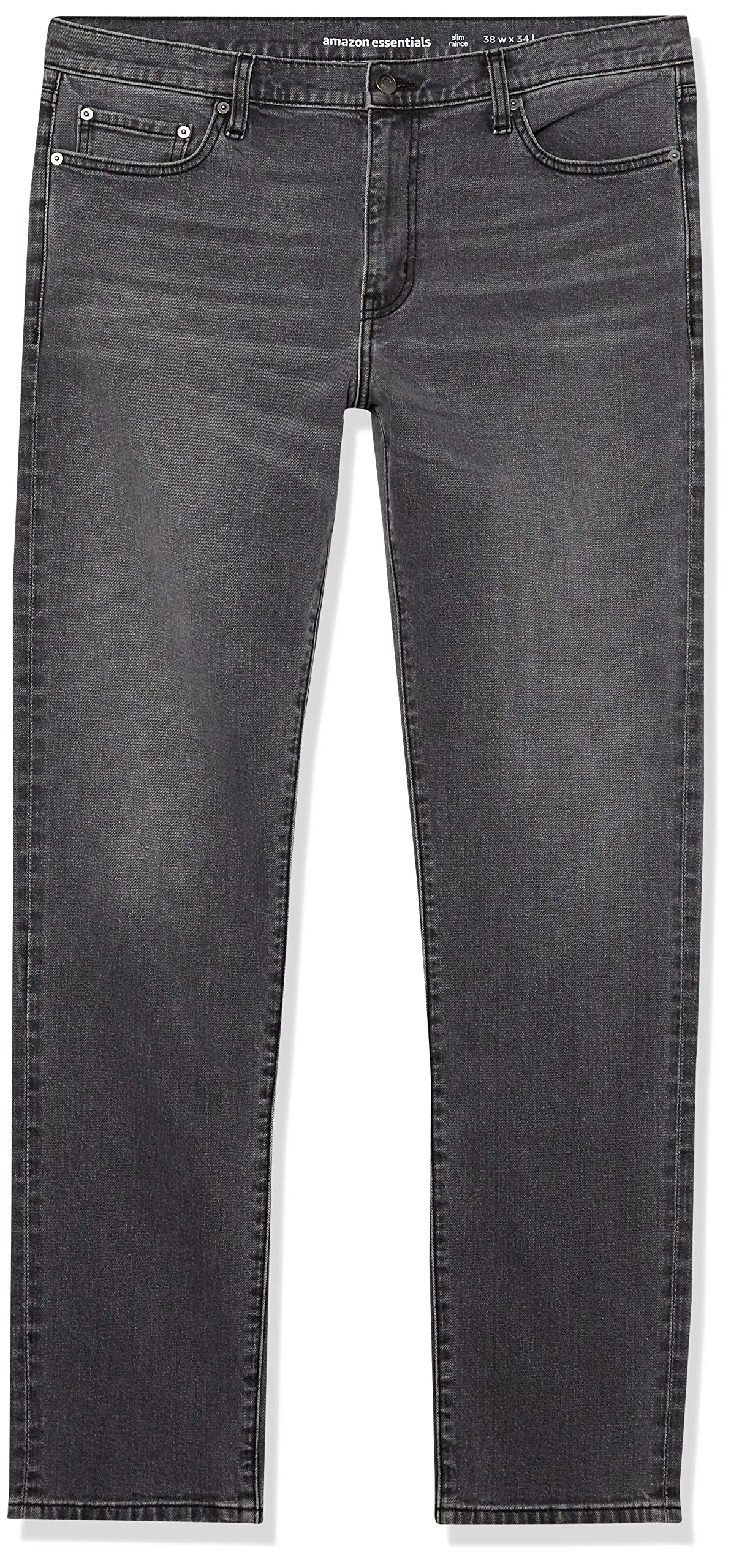 Amazon Essentials Slim Fit Jeans, Grigio Slavato, 35W / 28L - immagine 5