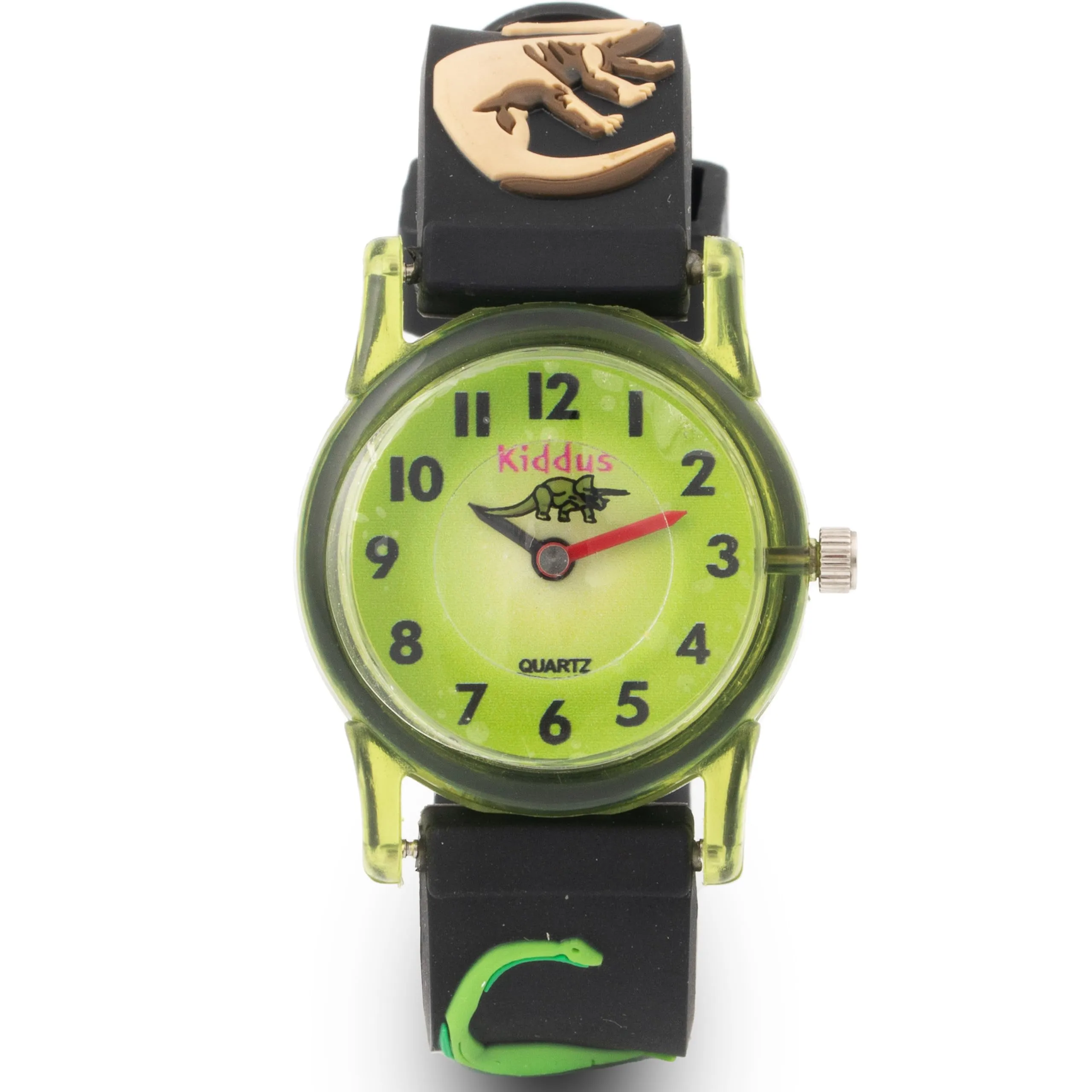 Kiddus Orologio Analogico Didattico per Bambini 5-10 Anni, Dino - immagine 2