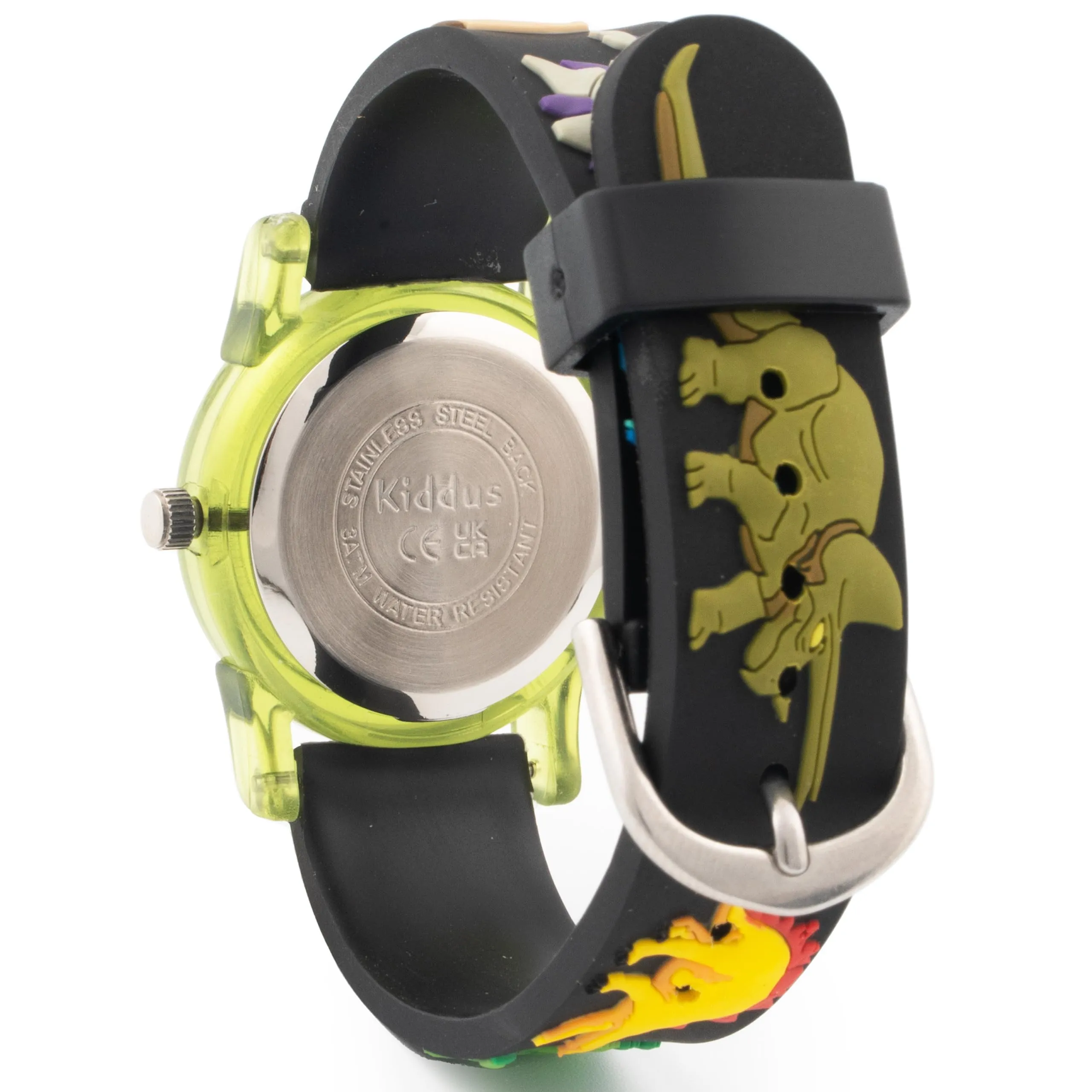 Kiddus Orologio Analogico Didattico per Bambini 5-10 Anni, Dino - immagine 4