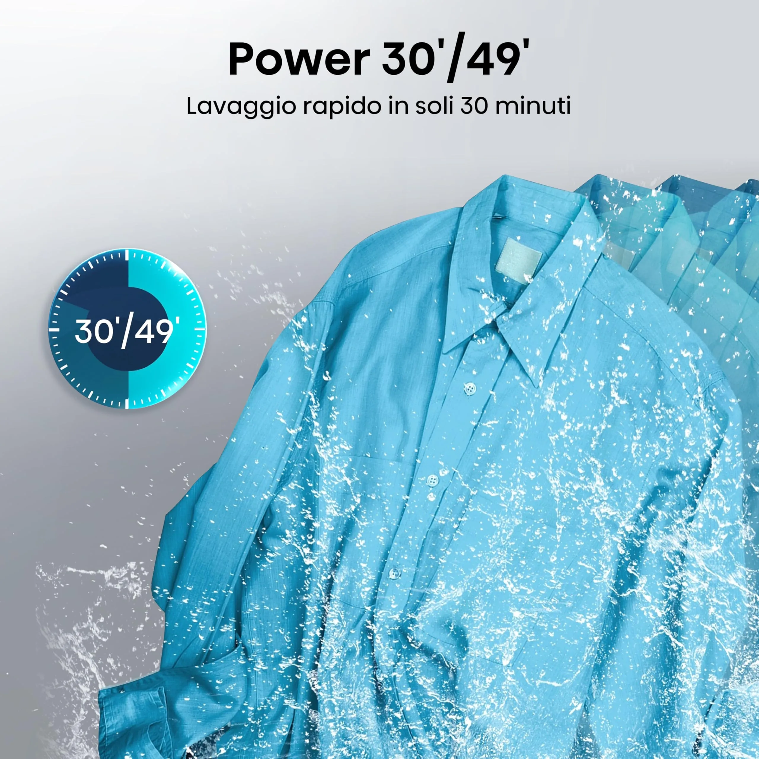 Hisense WF1G6021BW Lavatrice Slim Carica Frontale 6 kg Classe B Bianco - immagine 5