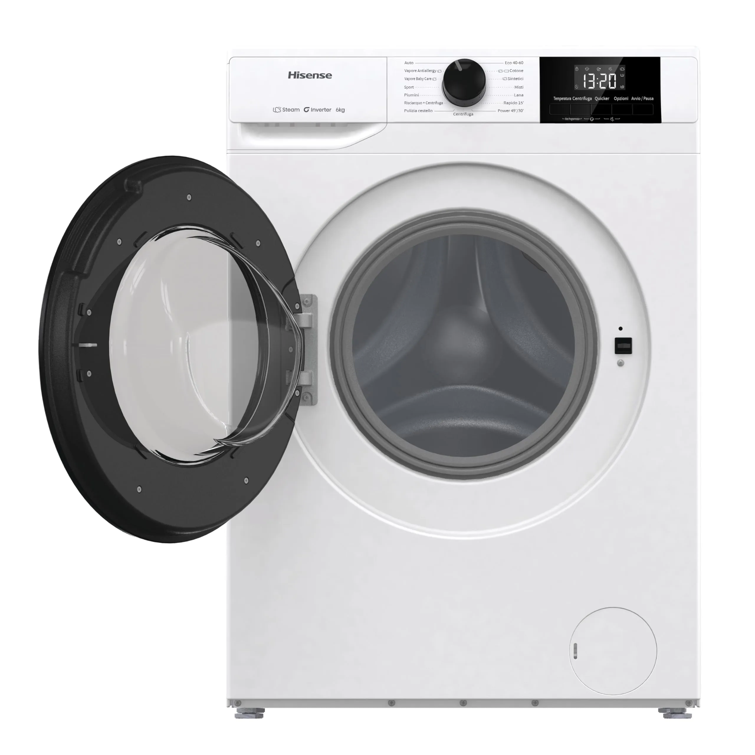 Hisense WF1G6021BW Lavatrice Slim Carica Frontale 6 kg Classe B Bianco - immagine 7