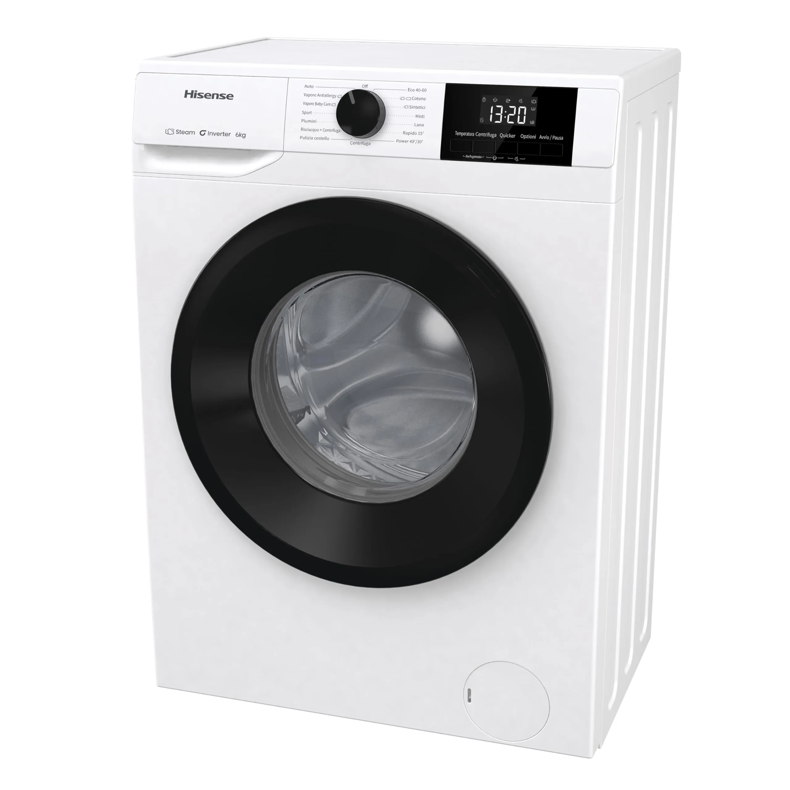 Hisense WF1G6021BW Lavatrice Slim Carica Frontale 6 kg Classe B Bianco - immagine 8