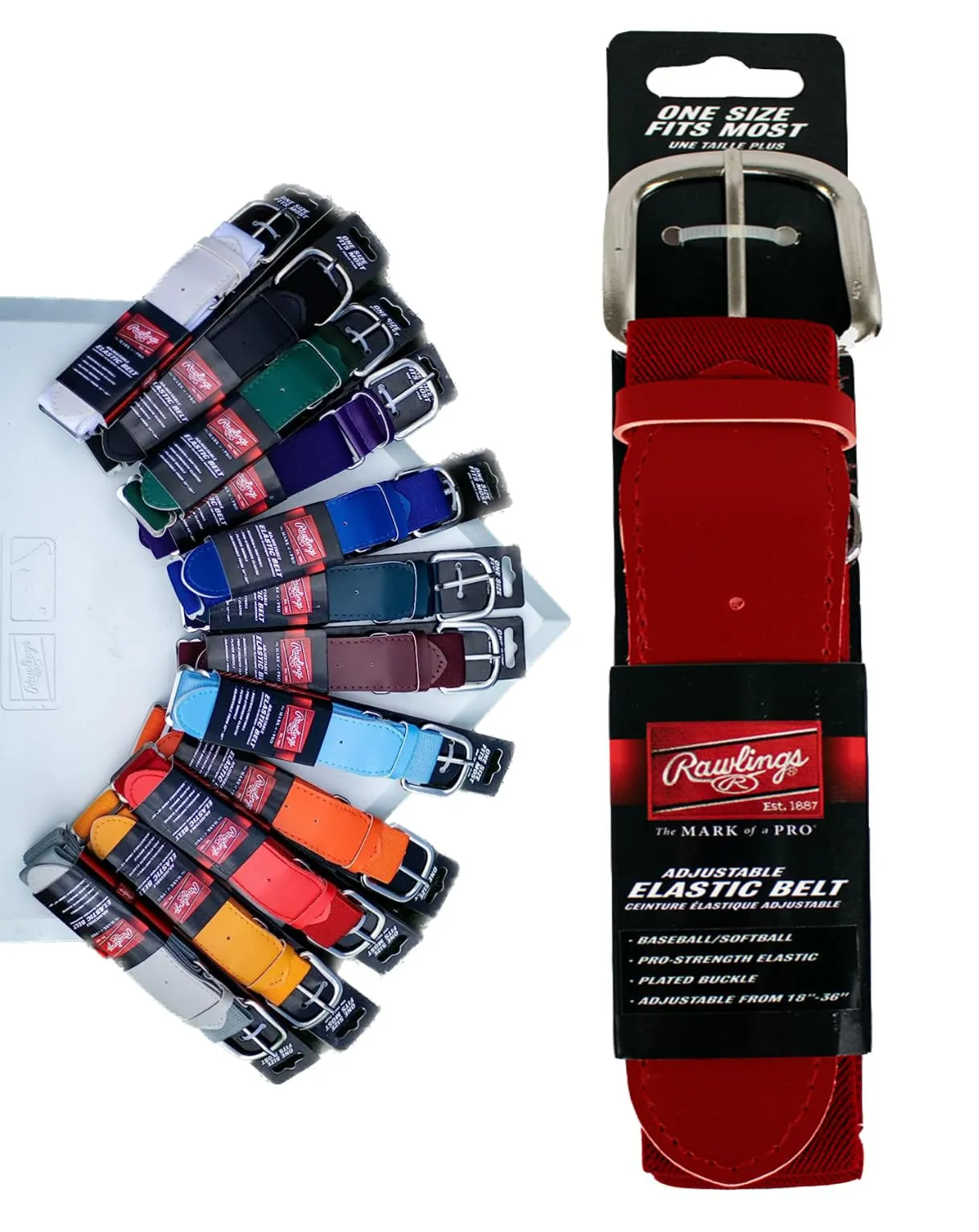 Rawlings Cintura regolabile Rosso Scarlatto BLT-RED - immagine 1