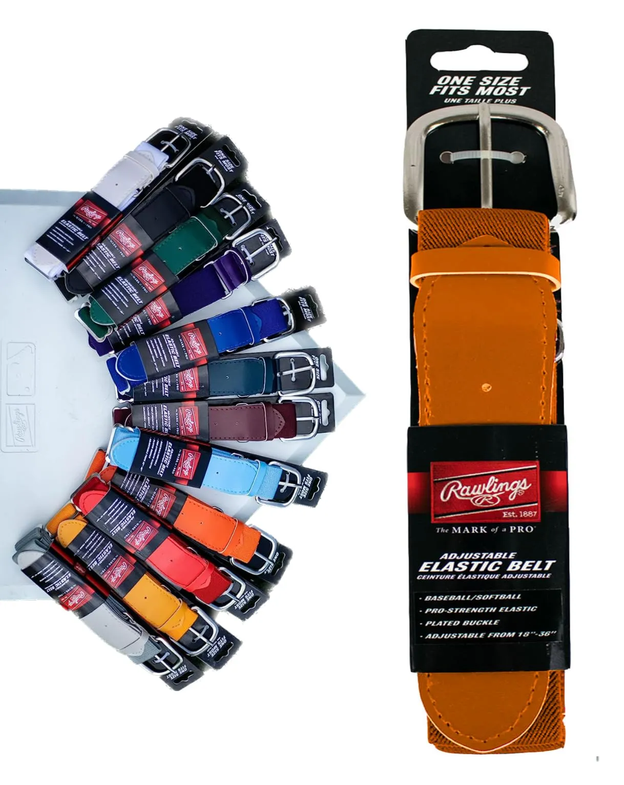 Rawlings Cintura Regolabile, Arancione, Unisex, Taglia Unica - immagine 1