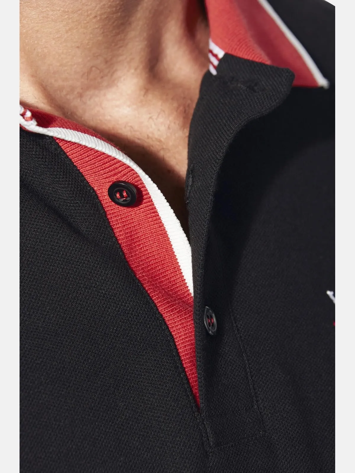 Jan Vanderstorm Polo da uomo Iwar, Nero, XXL - immagine 7