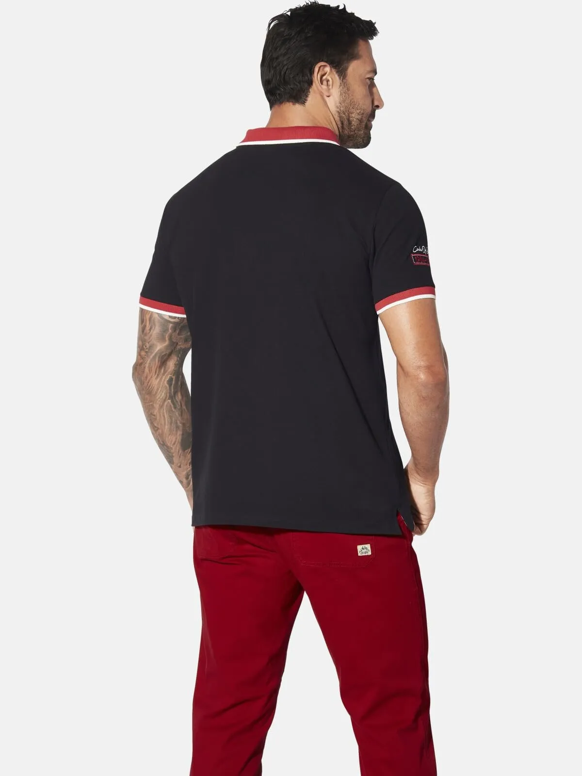 Jan Vanderstorm Polo da uomo Iwar, Nero, 3XL - immagine 3