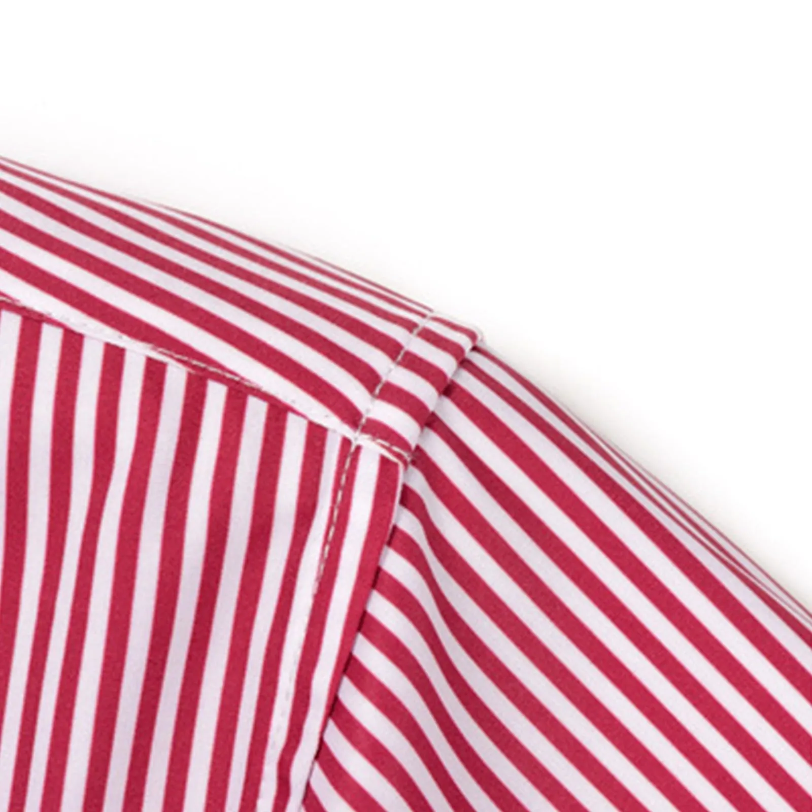 Munweiyu Camicia da lavoro da uomo a righe verticali, S1 Rosa, XXL - immagine 6
