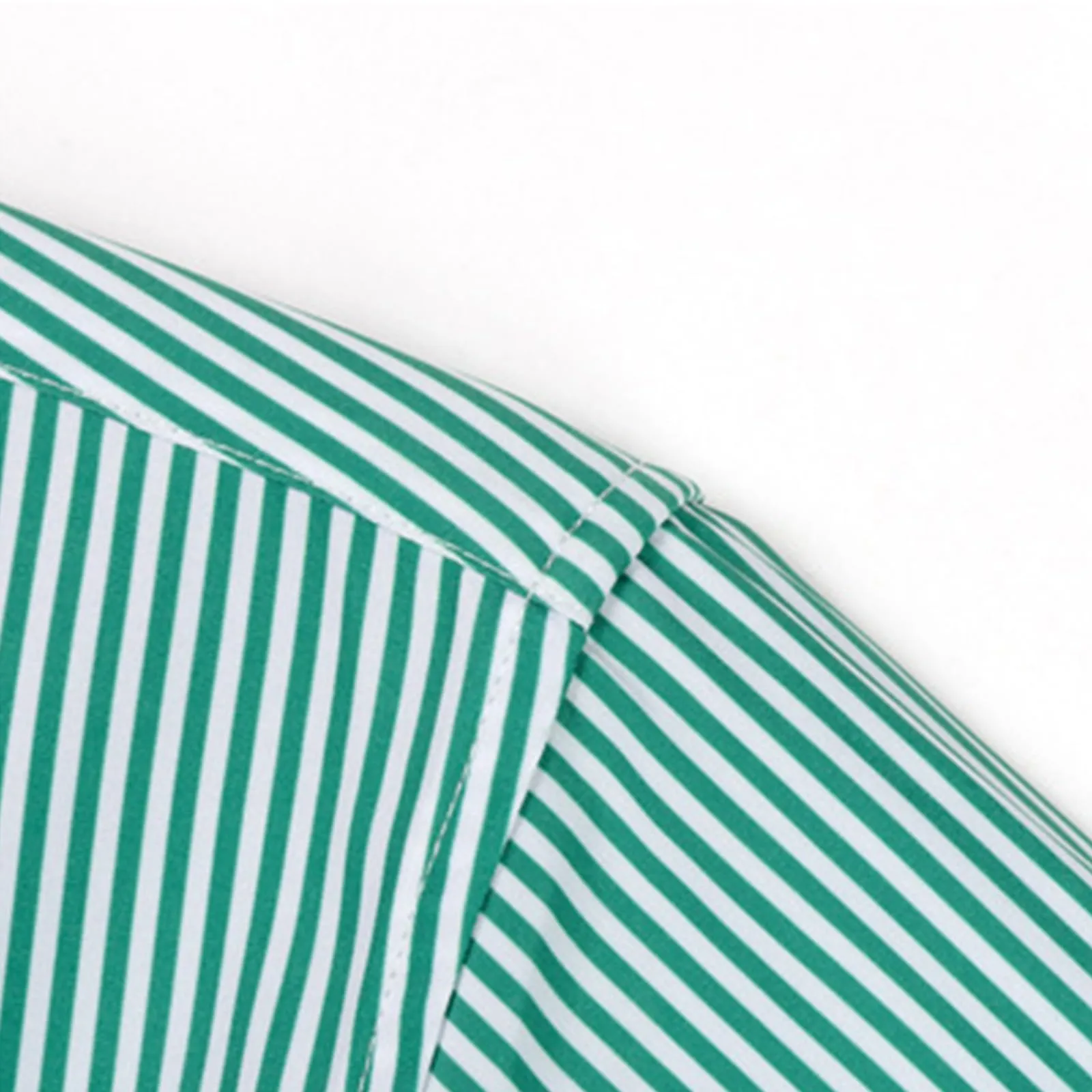 Munweiyu Camicia da lavoro da uomo a righe verticali, S1 verde, S - immagine 6