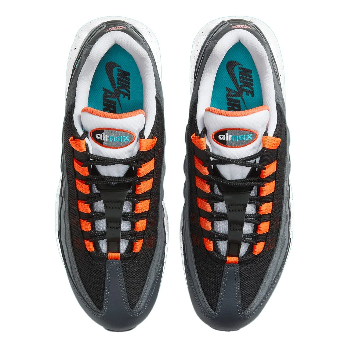 Nike Air Max 95 Men's Running Trainers CZ0191 (Black Aquamarine Turf Orange 001) - immagine 4