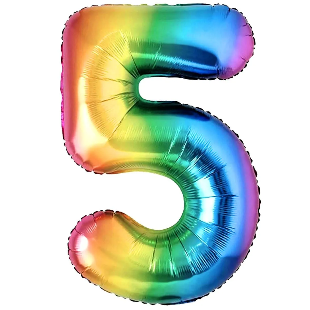 Jonami Palloncino Numero 5 Gigante Multicolore Metallizzato, 100 cm - immagine 1