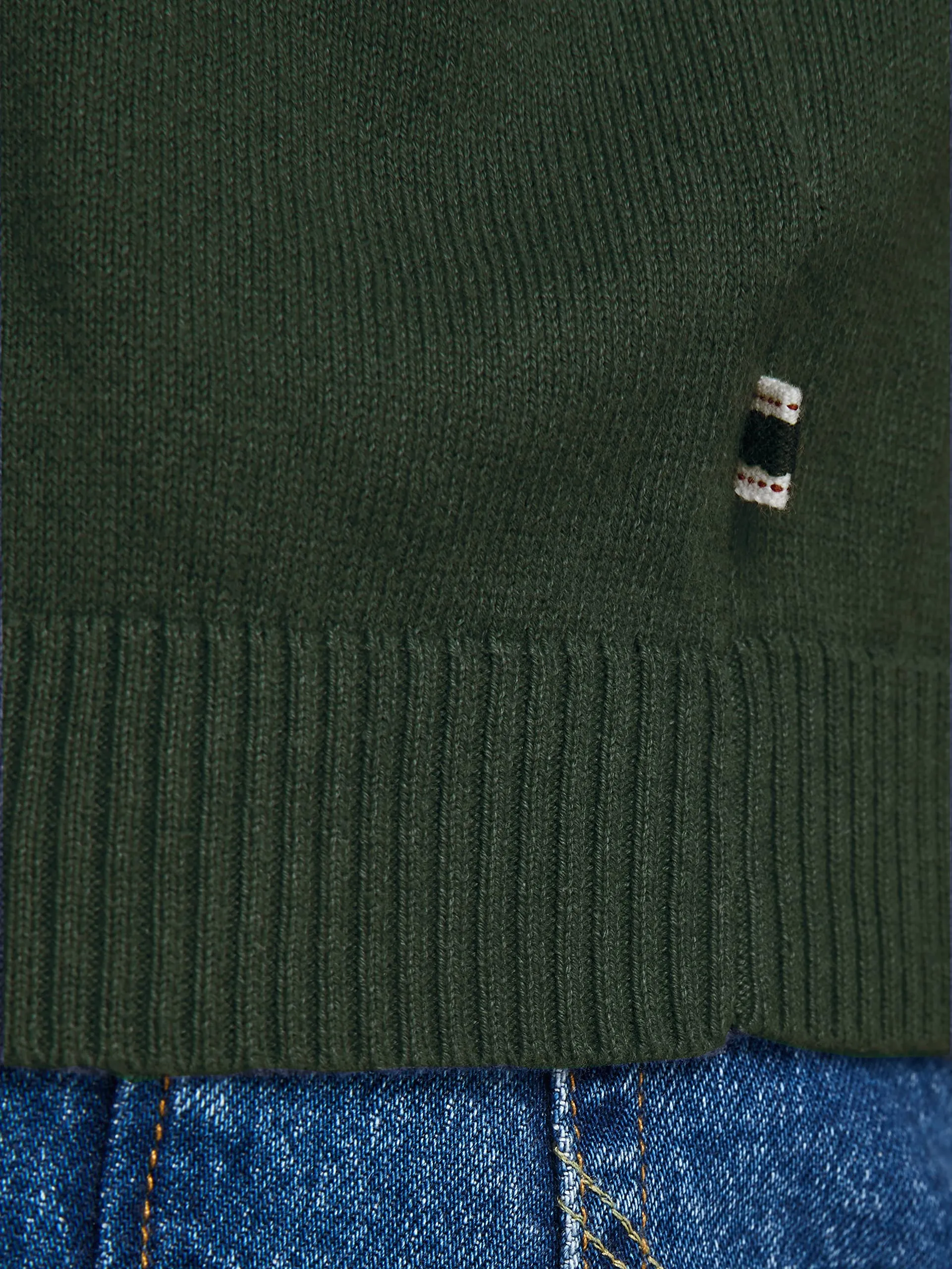 Jack & Jones Jjebasic Knit Crew Neck Noos Pullover, Verde (Rosin), XL - immagine 3