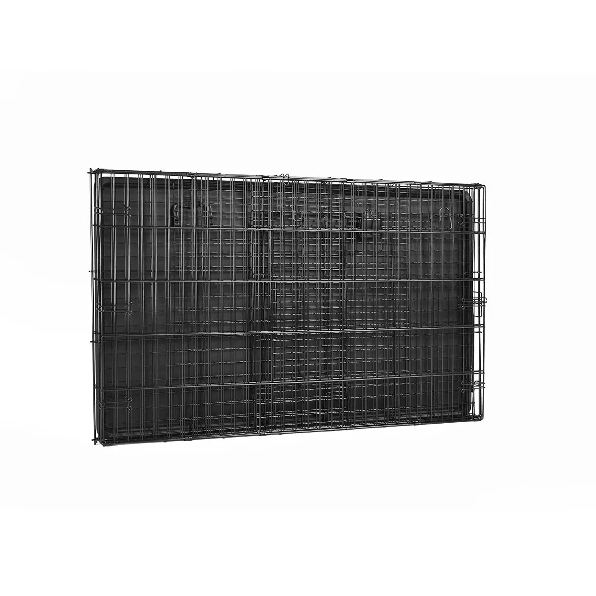 Amazon Basics Gabbia per Cani in Metallo, Pieghevole con Vassoio Rimovibile, 122 x 76.2 x 82.5 cm, Nero - immagine 5