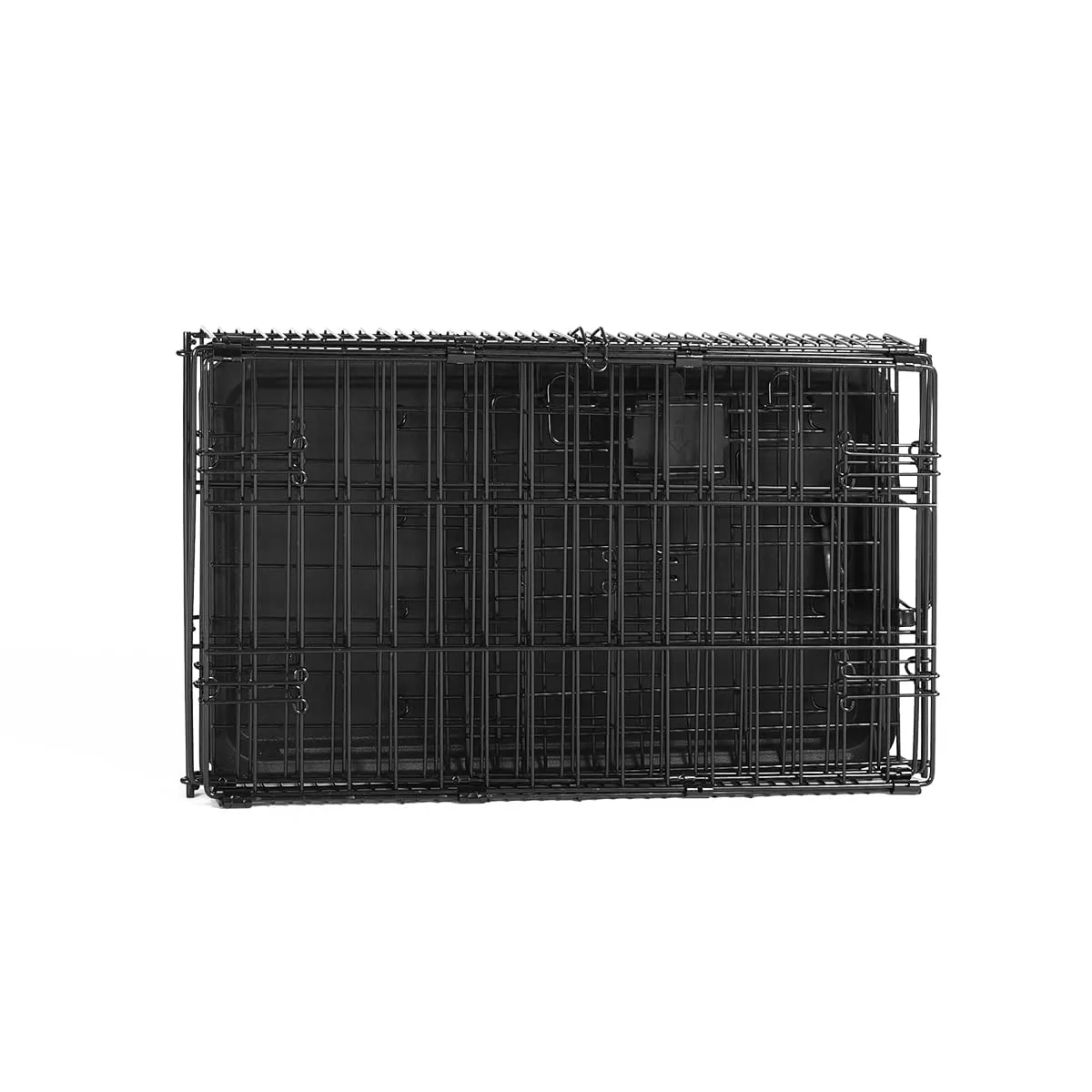 Amazon Basics Gabbia per cani in metallo pieghevole con vassoio rimovibile, Nero, 56 x 33 x 41 cm - immagine 5