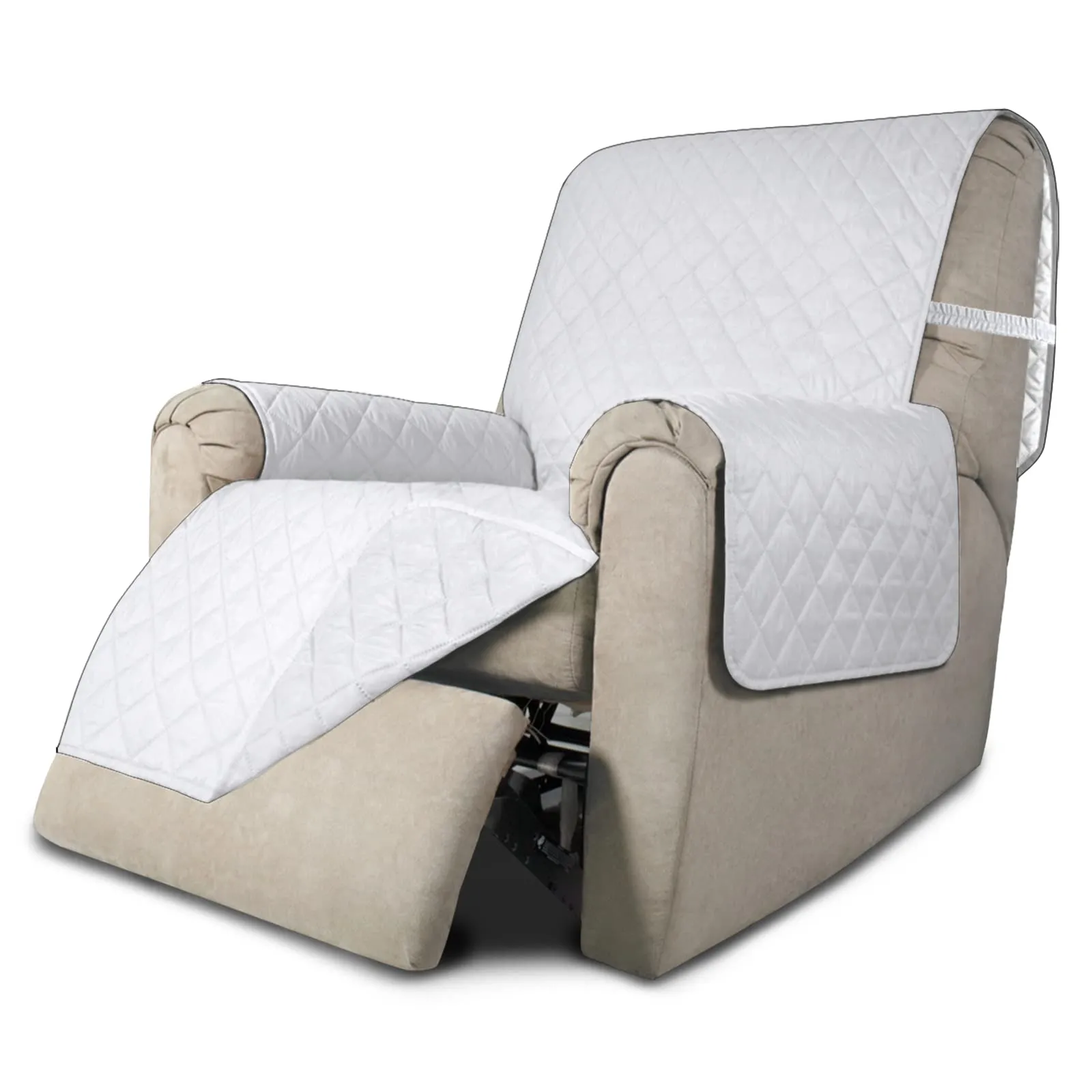 Easy-Going Copridivano Reversibile Impermeabile per Poltrona Reclinabile, 56 cm, Bianco/Bianco - immagine 1