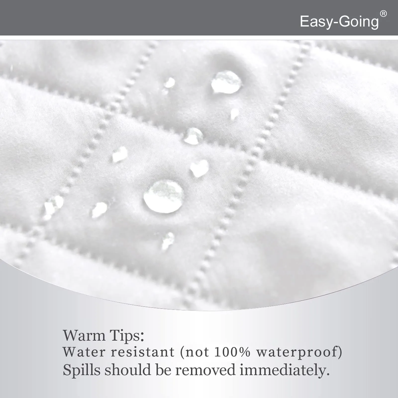 Easy-Going Copridivano Reversibile Impermeabile per Poltrona Reclinabile, 56 cm, Bianco/Bianco - immagine 4