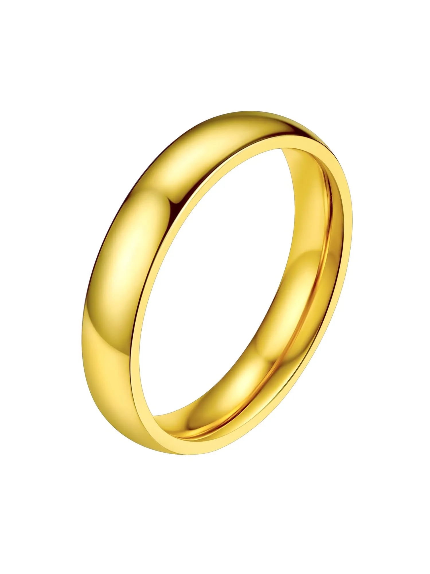PROSTEEL Anello Fede in Acciaio Oro, Misura 12 - immagine 1