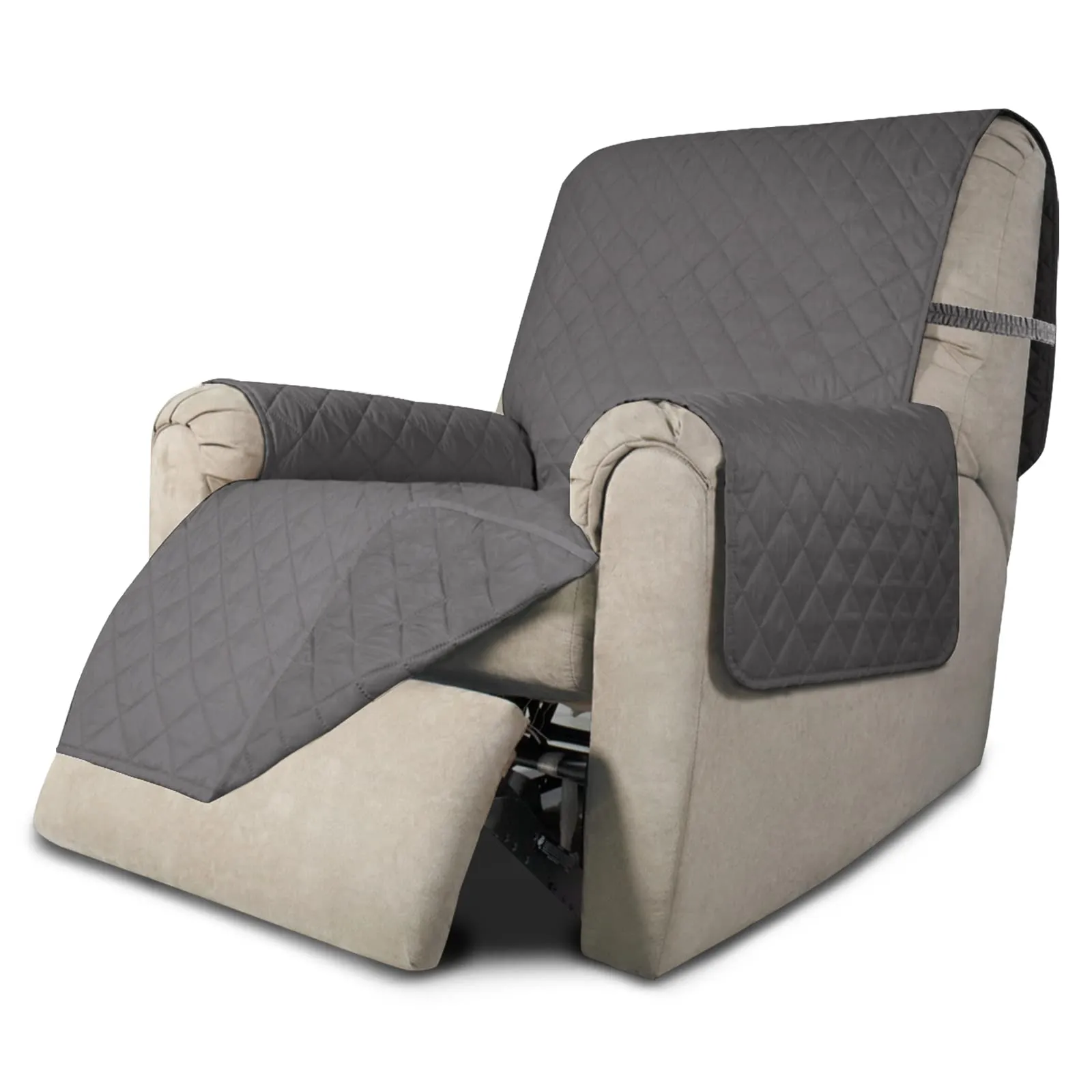 Easy-Going Copridivano Reversibile Impermeabile per Poltrona Reclinabile, Grigio/Grigio, 56 cm - immagine 1