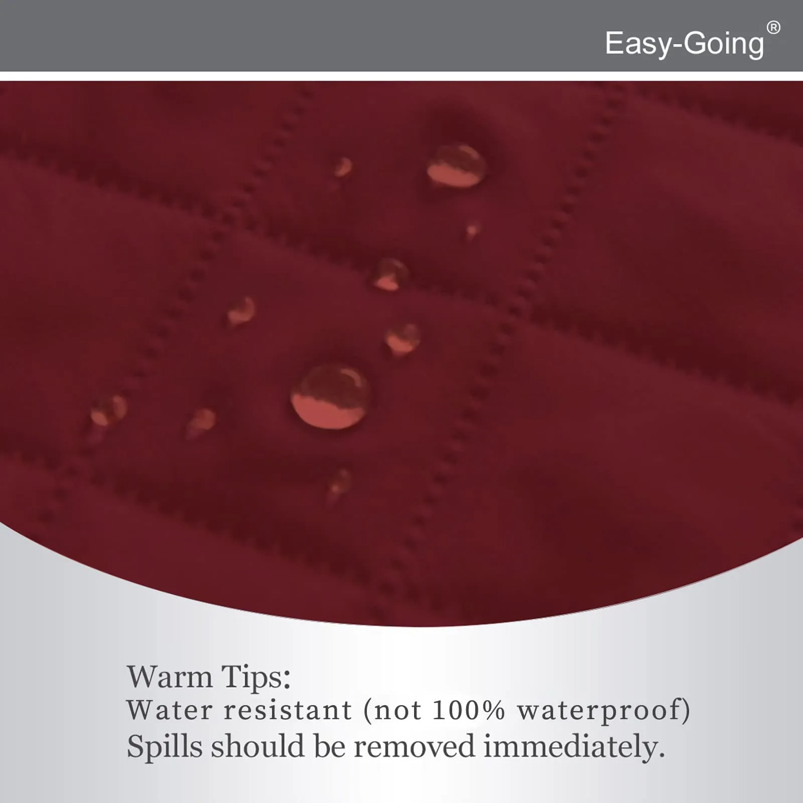 Easy-Going Copridivano Reversibile Impermeabile per Sedia Reclinabile, Rosso Natalizio (56 cm) - immagine 4