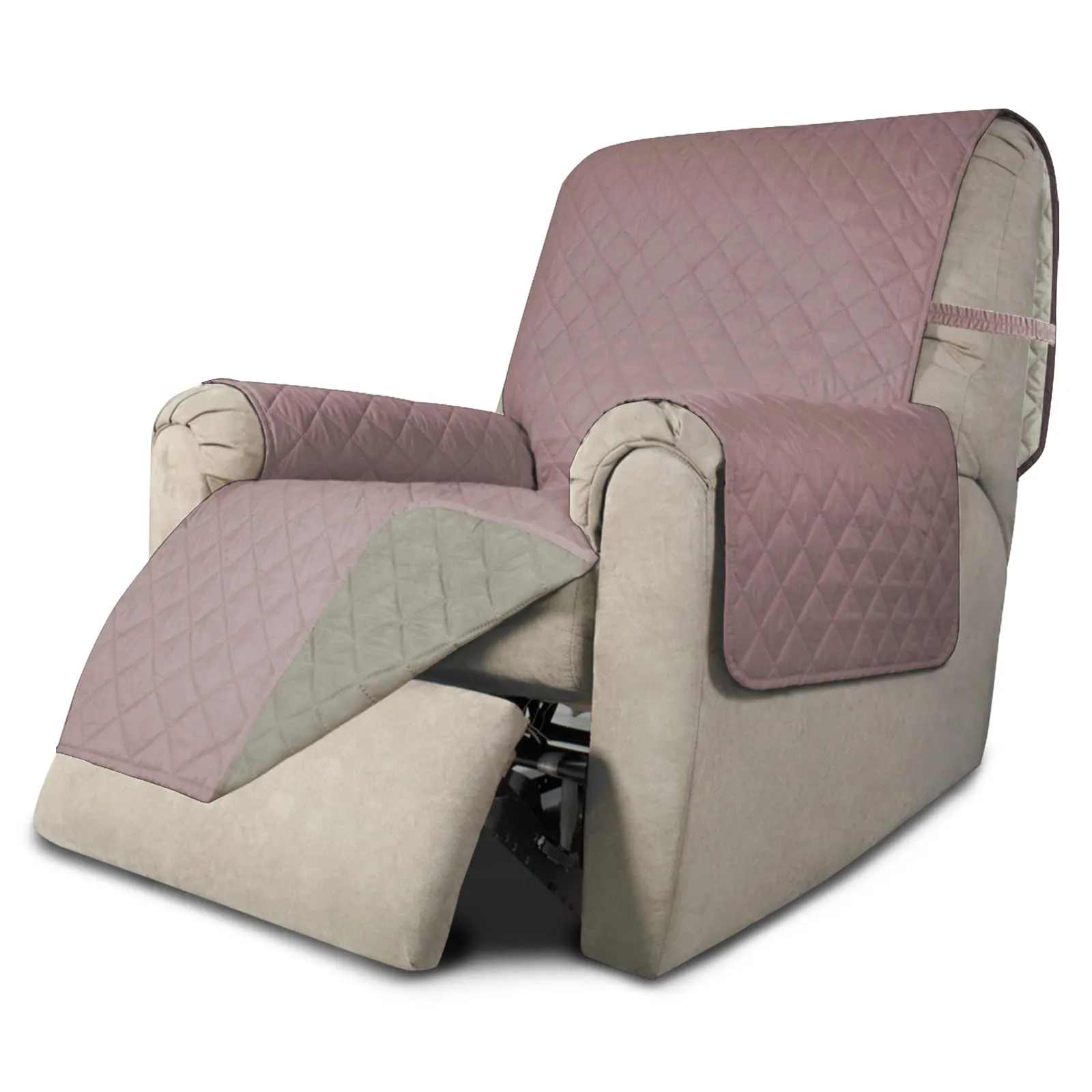 Easy-Going Copridivano Reversibile per Poltrona Reclinabile, Impermeabile, Rosa/Beige (56 cm) - immagine 1