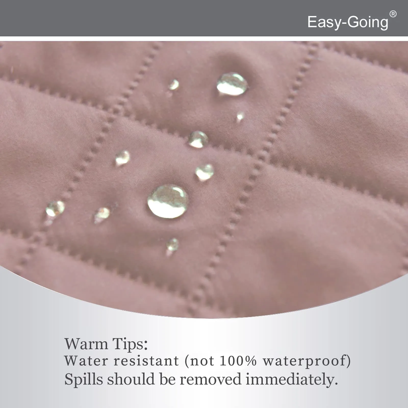 Easy-Going Copridivano Reversibile per Poltrona Reclinabile, Impermeabile, Rosa/Beige (56 cm) - immagine 4