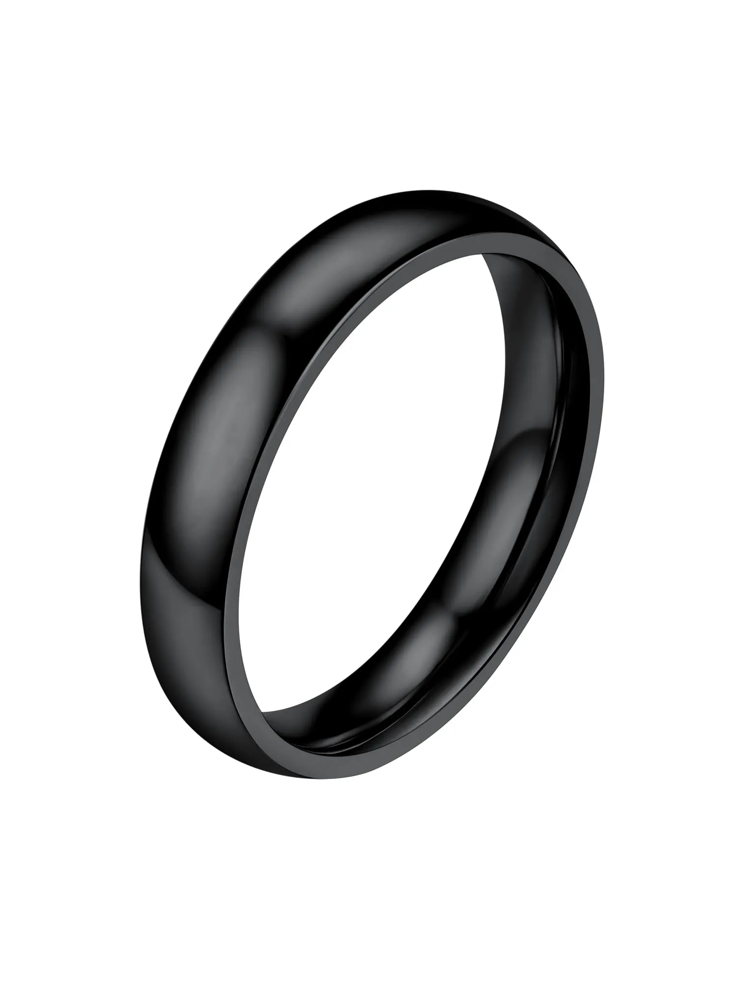 PROSTEEL Anello a Fascia in Acciaio Inossidabile Nero, Misura 9 - immagine 1