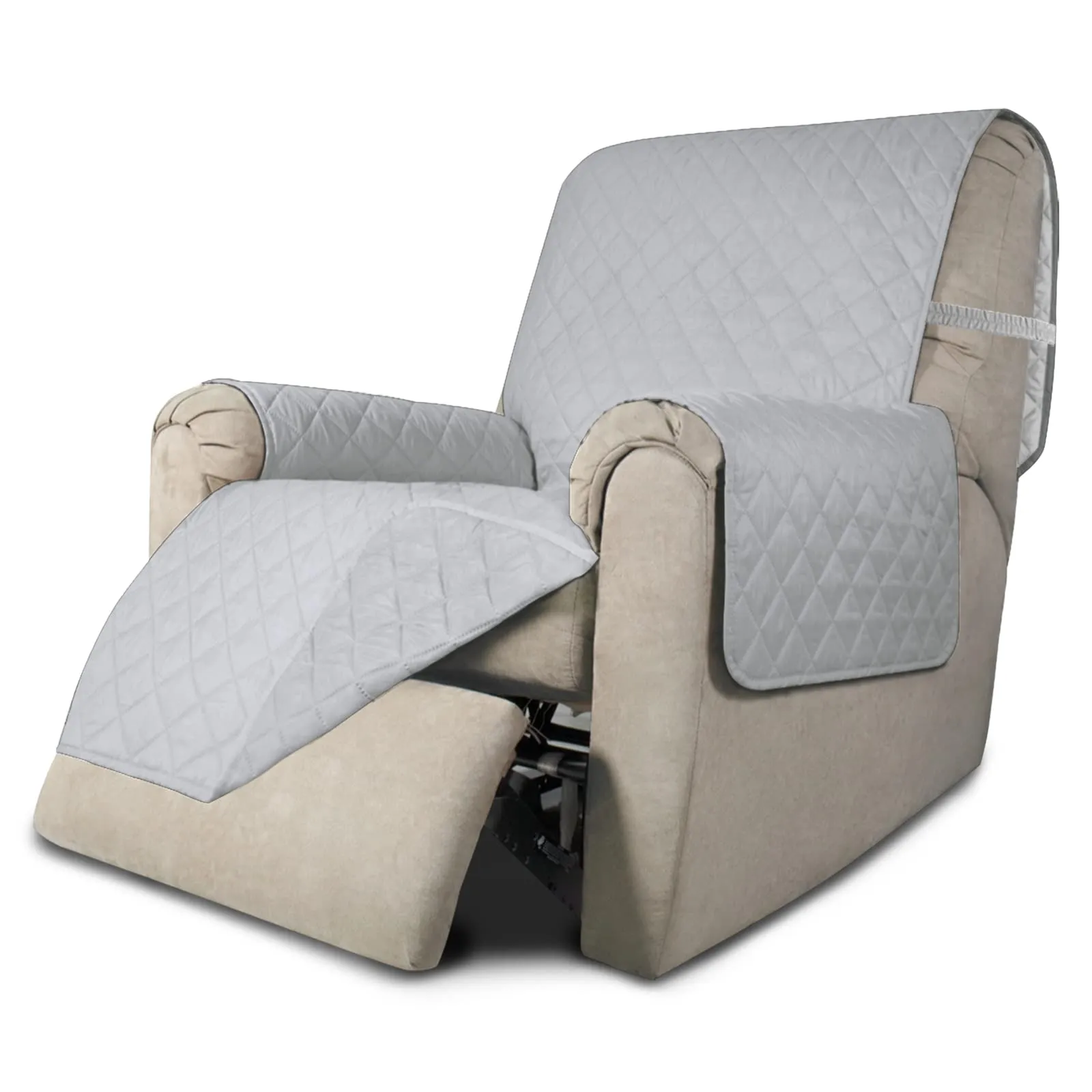 Easy-Going Copridivano Reversibile Impermeabile per Poltrona Reclinabile, 56 cm, Grigio Chiaro - immagine 1